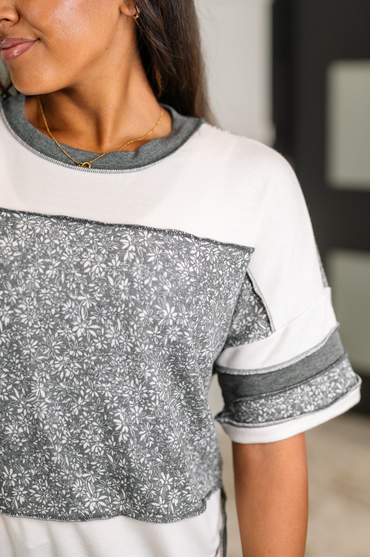 Patch Me If You Can Drop Shoulder Top - 5/20/2025