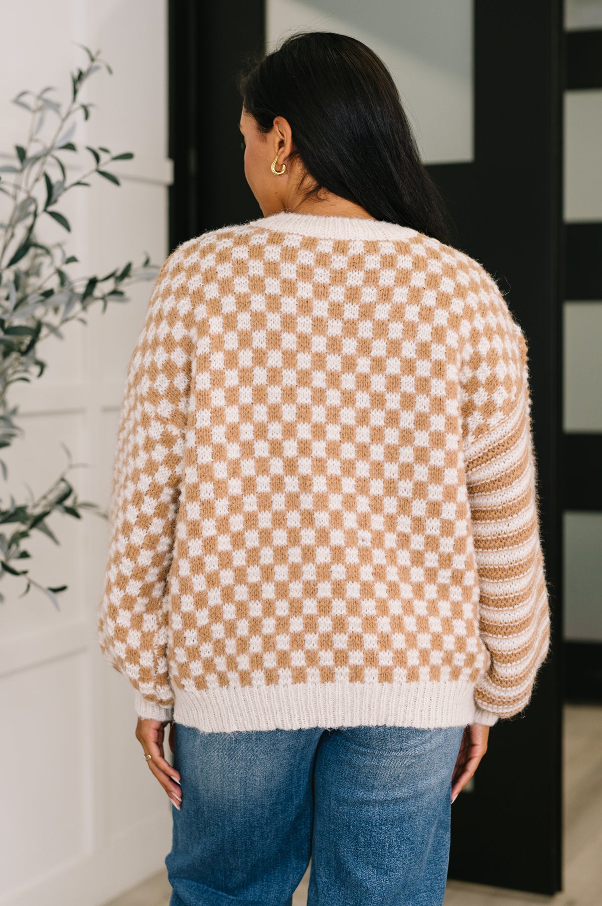 Pattern Play Oversized Pullover in Taupe - 10/14/2025