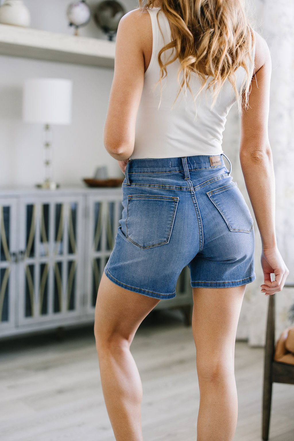 Perry High Rise Pull On Denim Shorts - 5/5/2023