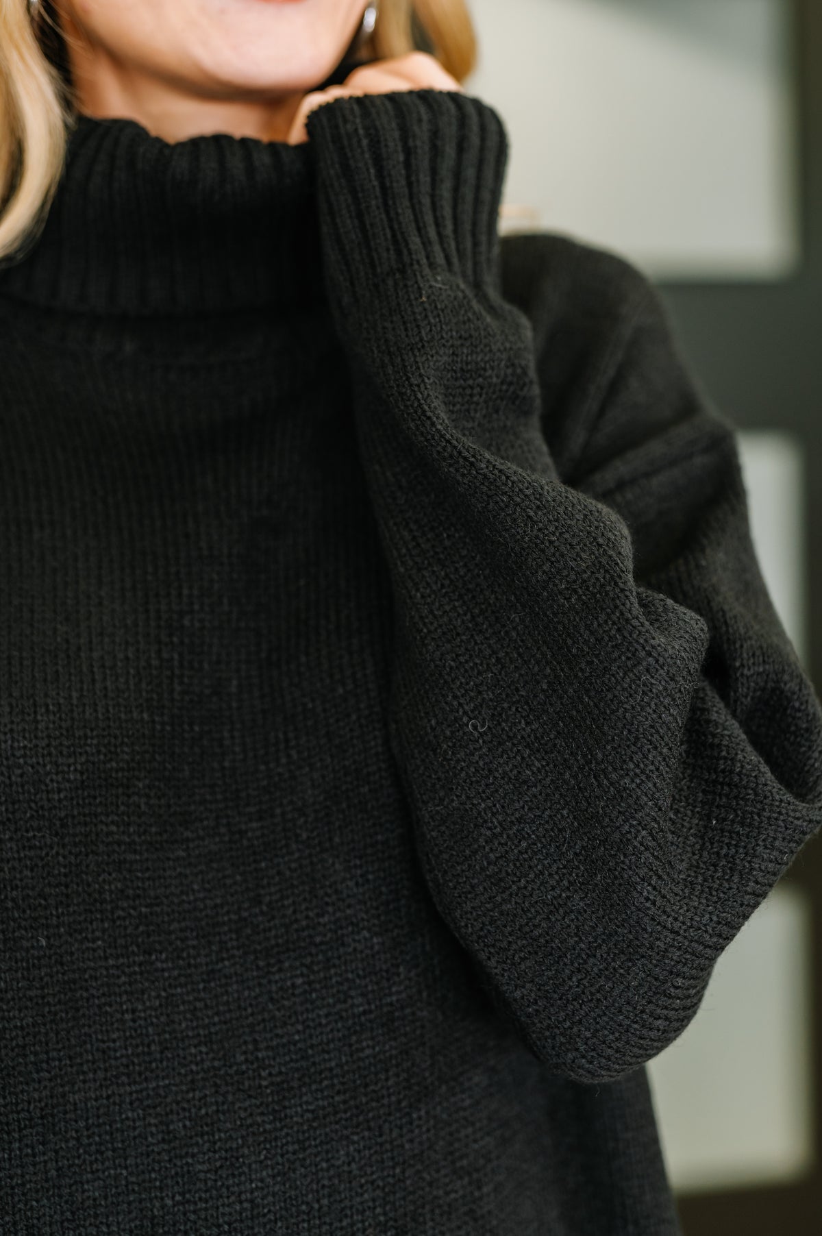 Personal Assistant Turtleneck Dress in Black - 11/5/2025