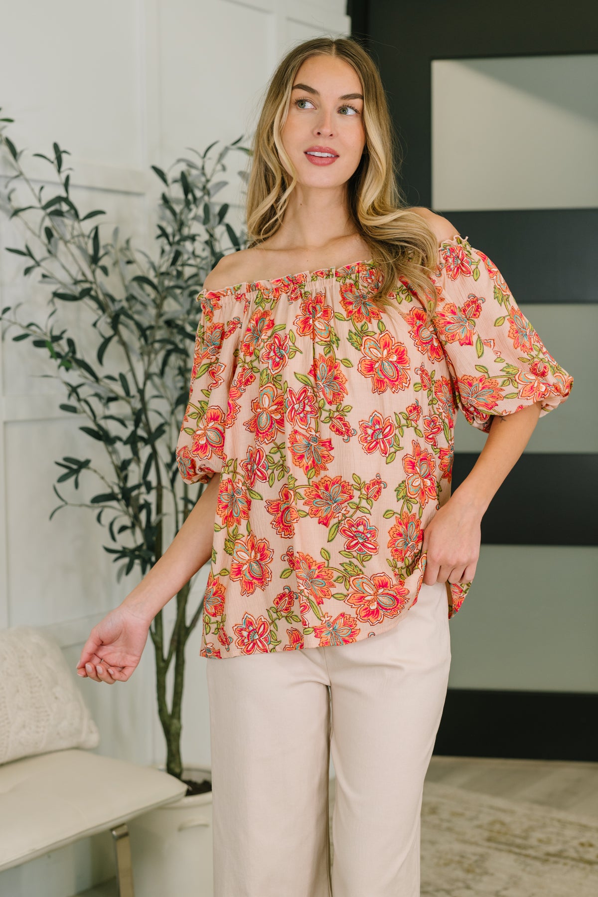Petal Perfect Off the Shoulder Blouse - 4/20/2026