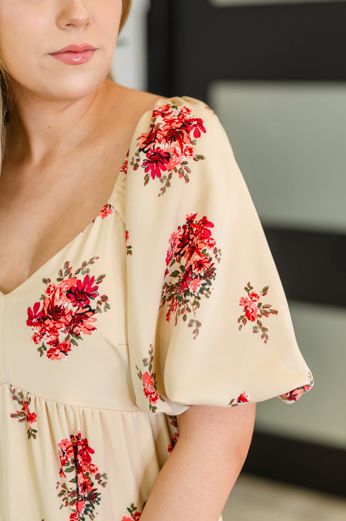 Petals & Postcards Balloon Sleeve Dress - 5/27/2025 NEW