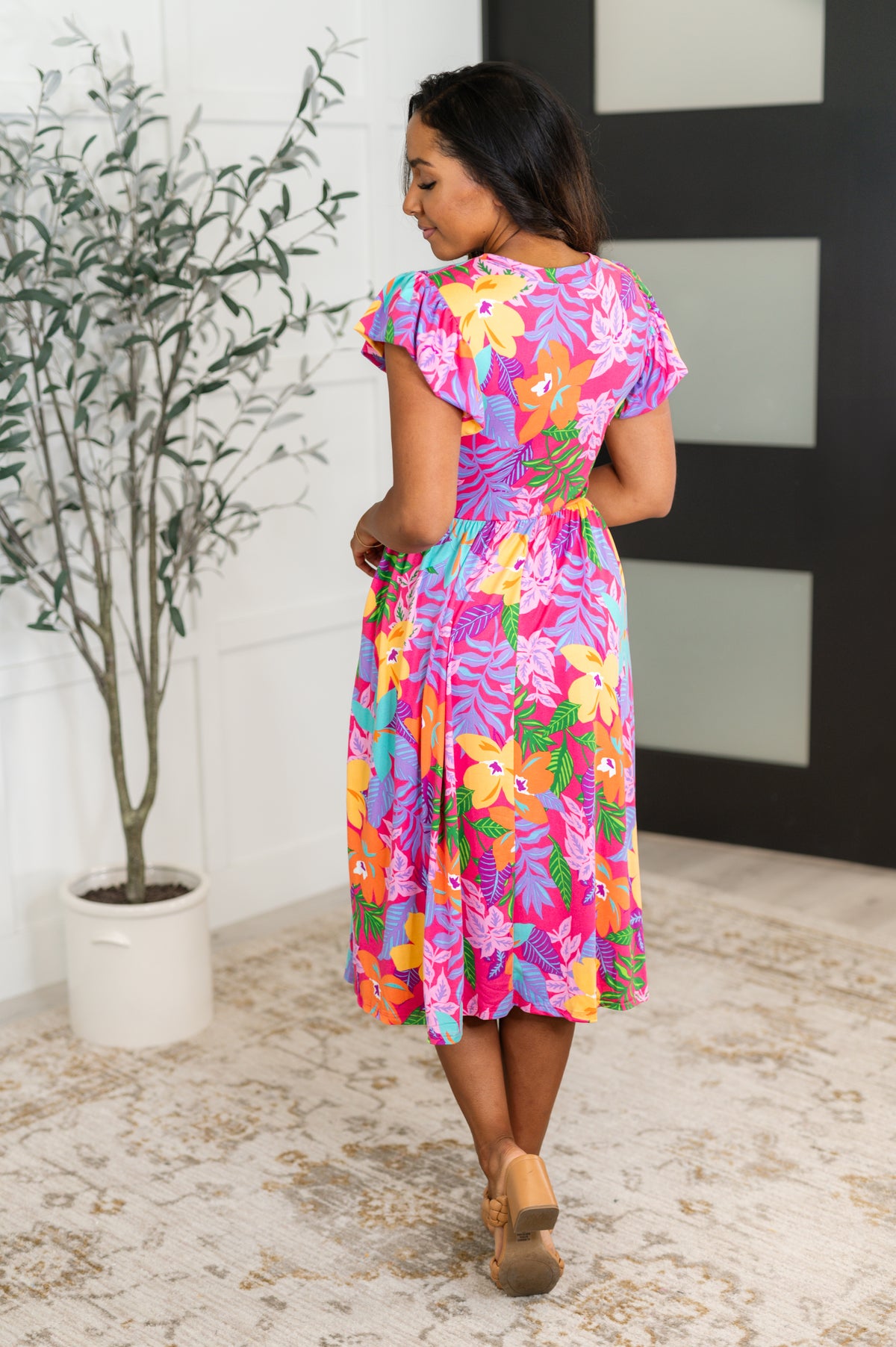Pineapple Express Yourself Flutter Sleeve Dress - 5/20/2025