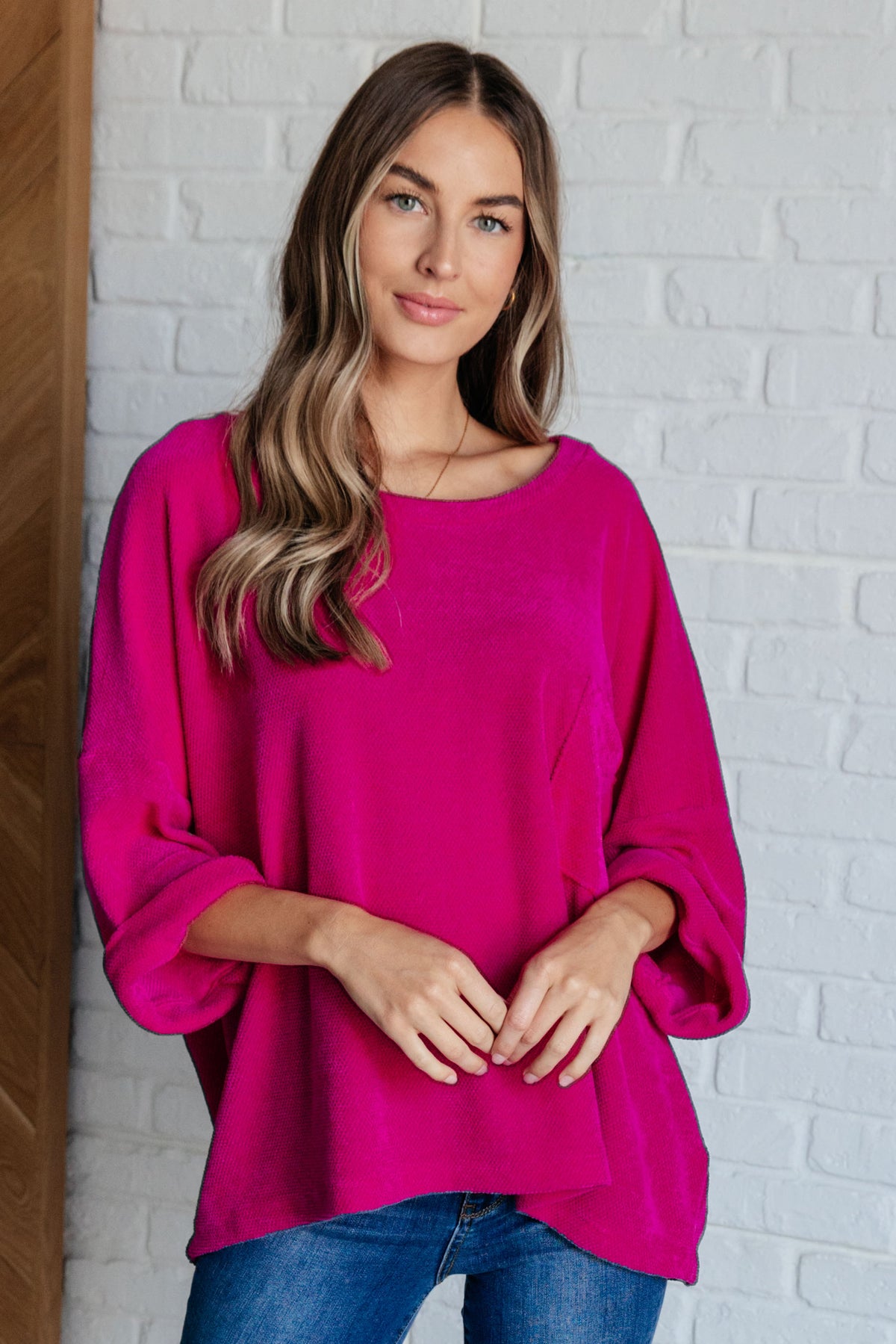 Pink Thoughts Chenille Blouse - 9/15/2025