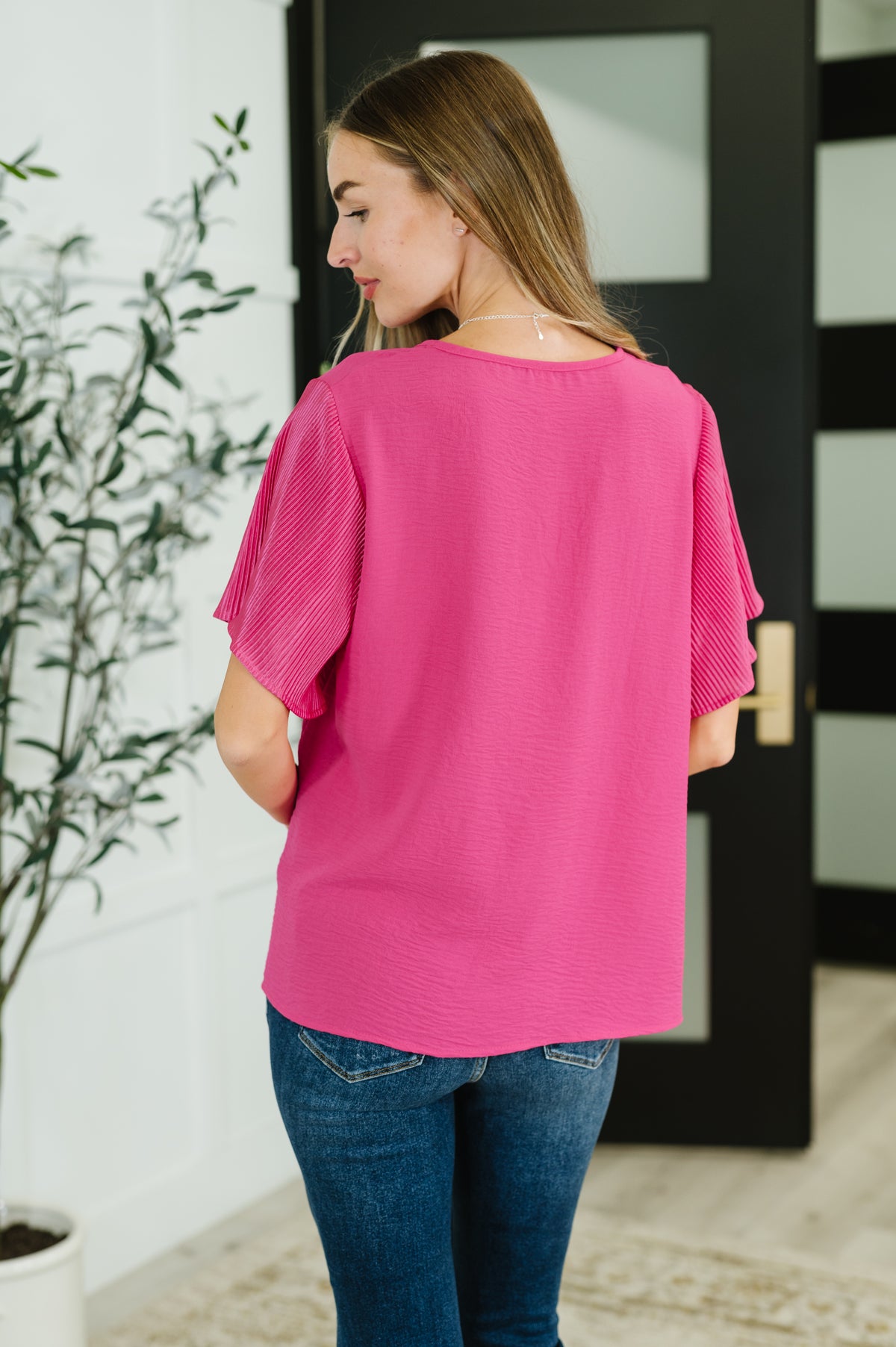 Pink and Perfect Ruffle Sleeve Top - 4/30/2026
