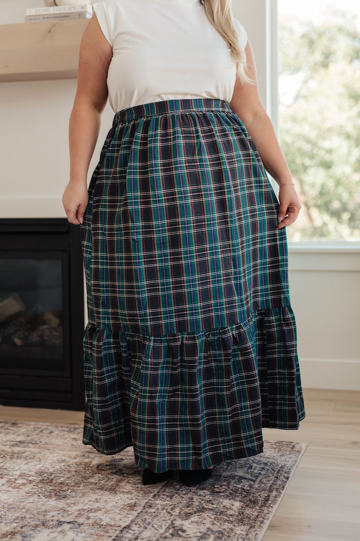 Plaid Perfection Maxi Skirt - 11/7/2024