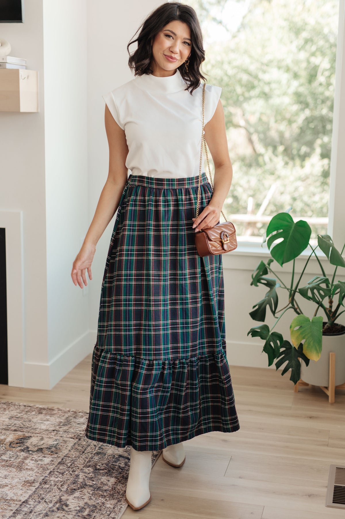 Plaid Perfection Maxi Skirt - 11/7/2024