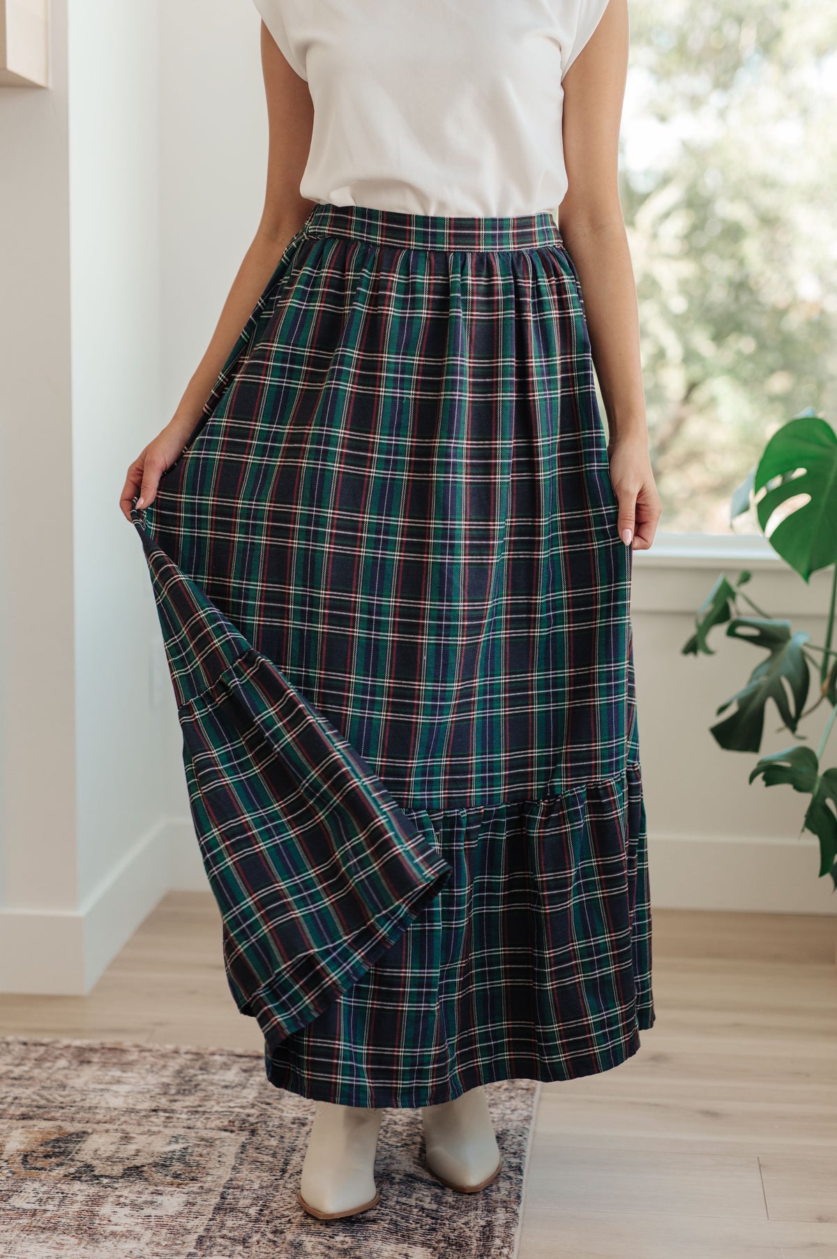 Plaid Perfection Maxi Skirt - 11/7/2024