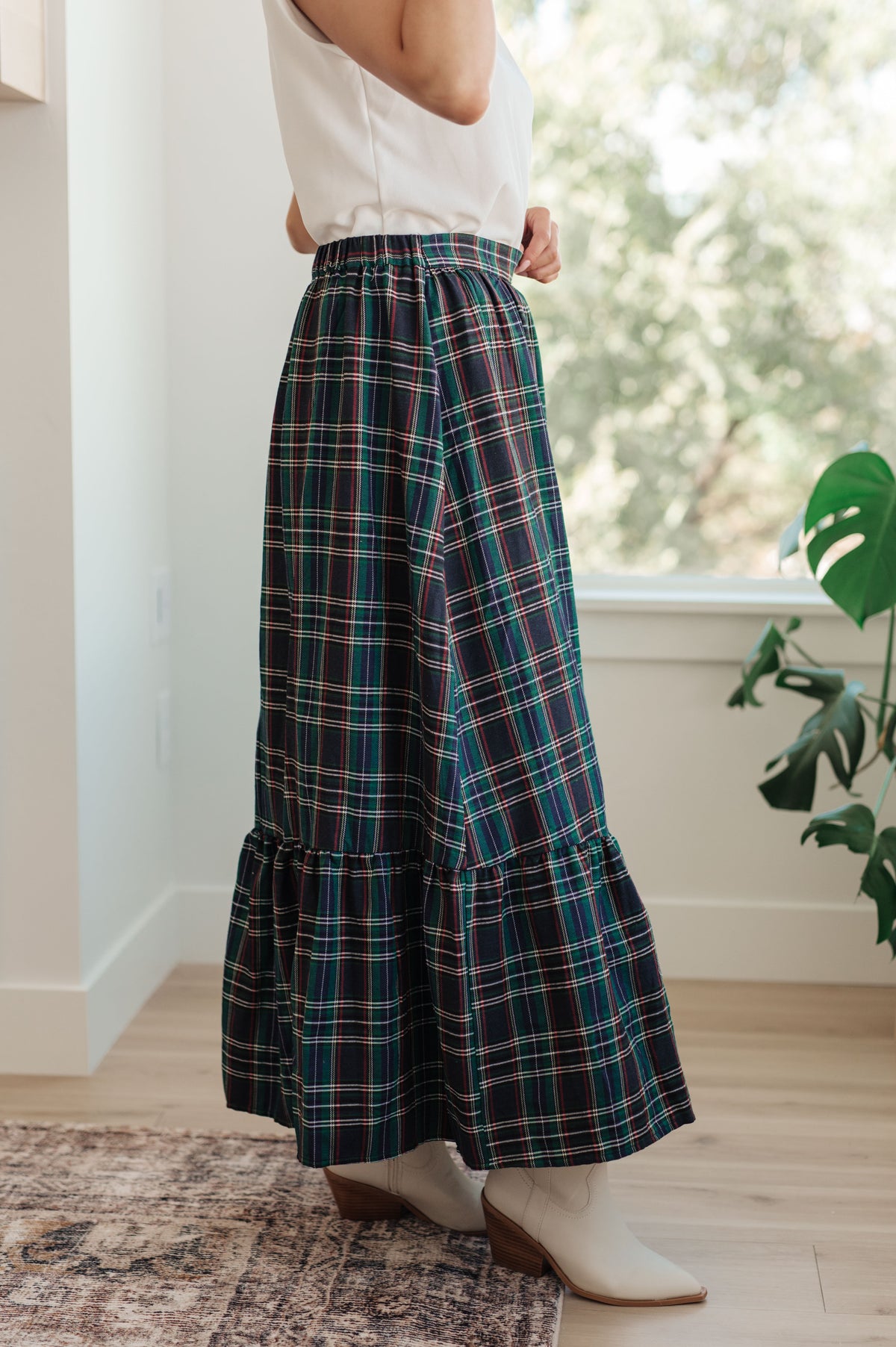 Plaid Perfection Maxi Skirt - 11/7/2024