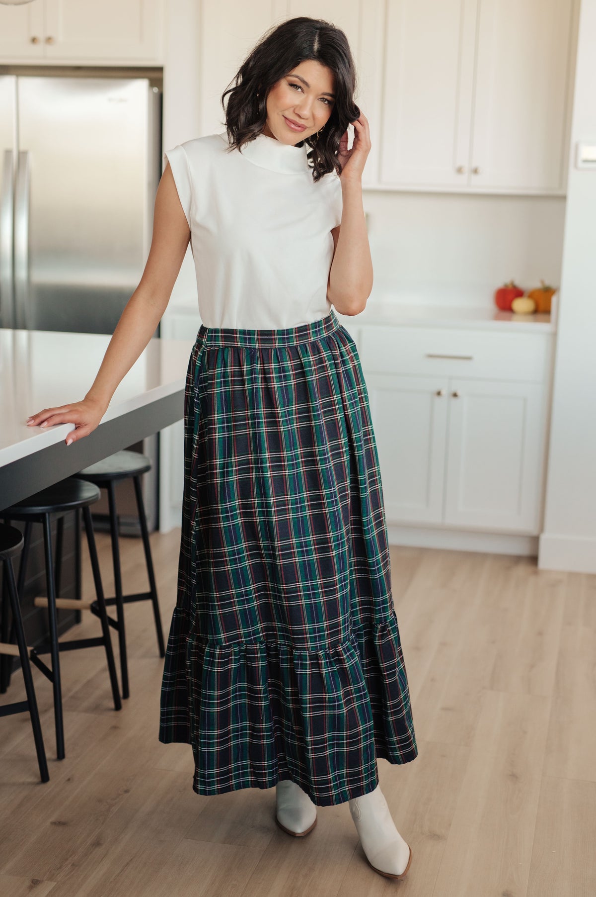 Plaid Perfection Maxi Skirt - 11/7/2024