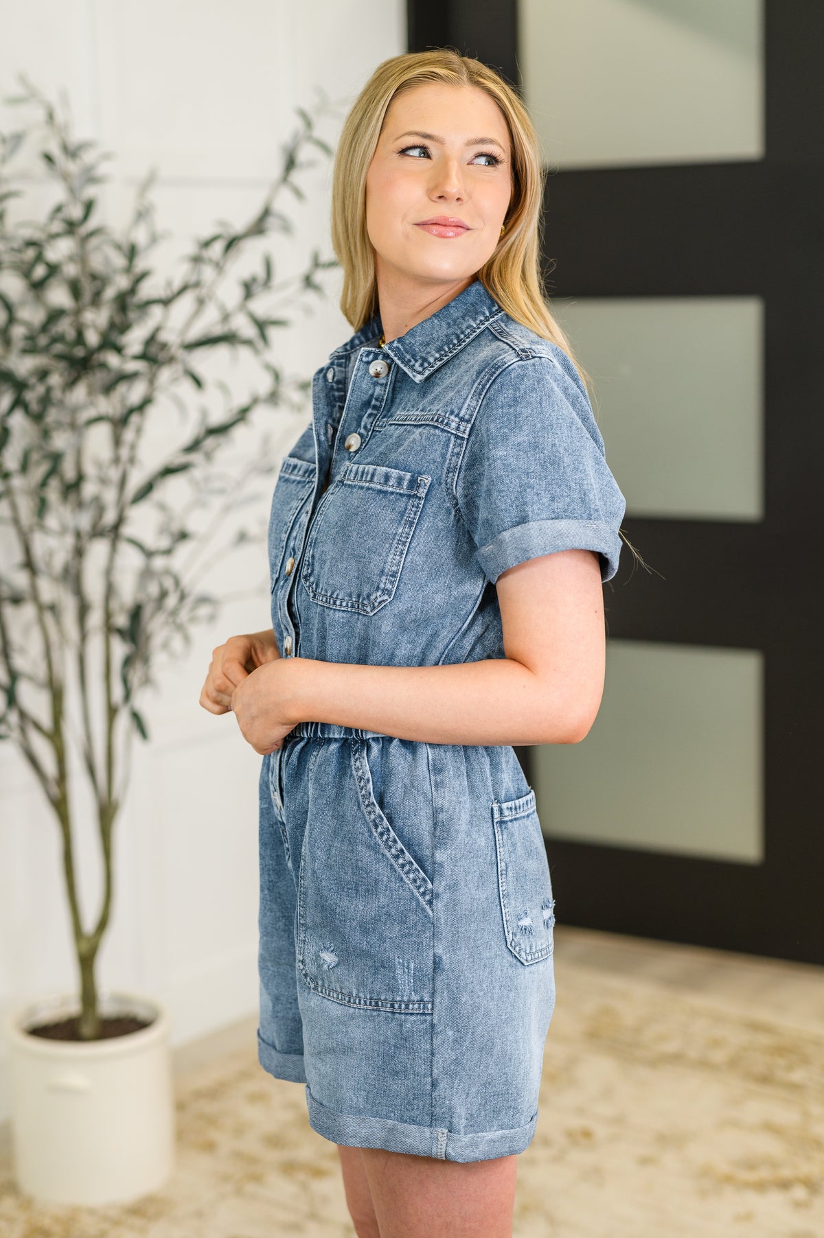 Pleasant and Relevant Denim Romper - 5/27/2025