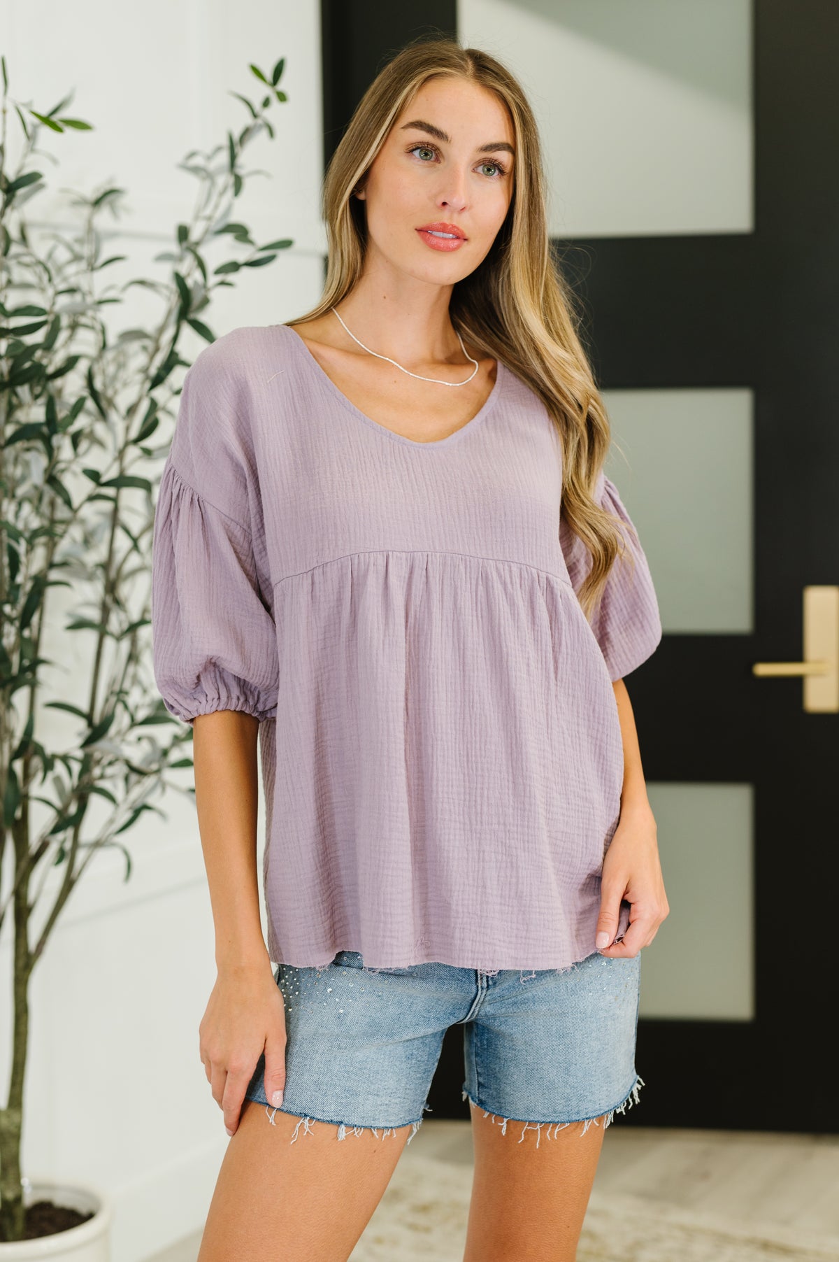 Pleasantly Perfect Bubble Sleeve Peasant Blouse - 7/21/2025