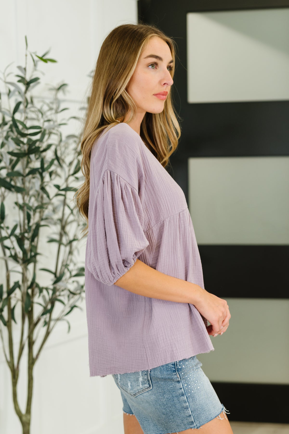 Pleasantly Perfect Bubble Sleeve Peasant Blouse - 7/21/2025