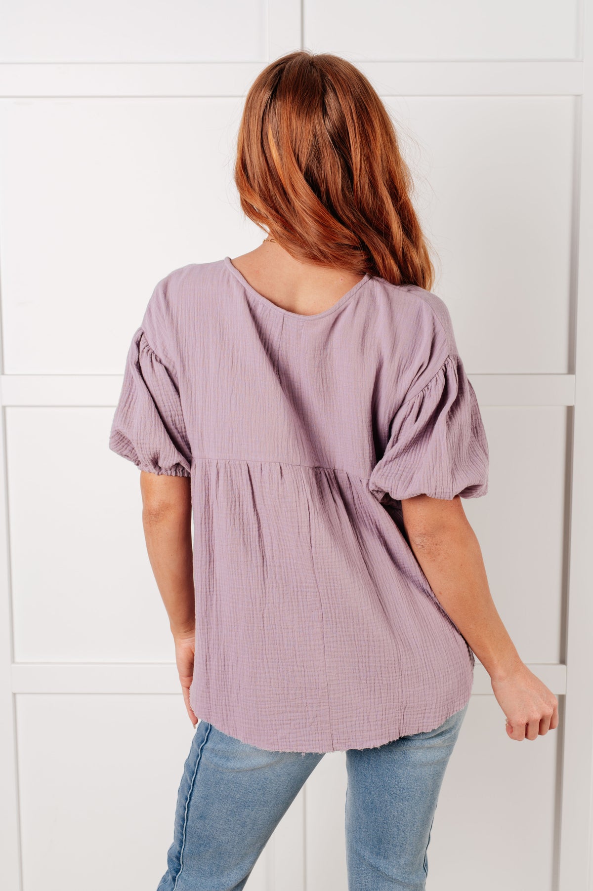 Pleasantly Perfect Bubble Sleeve Peasant Blouse - 1/30/2025