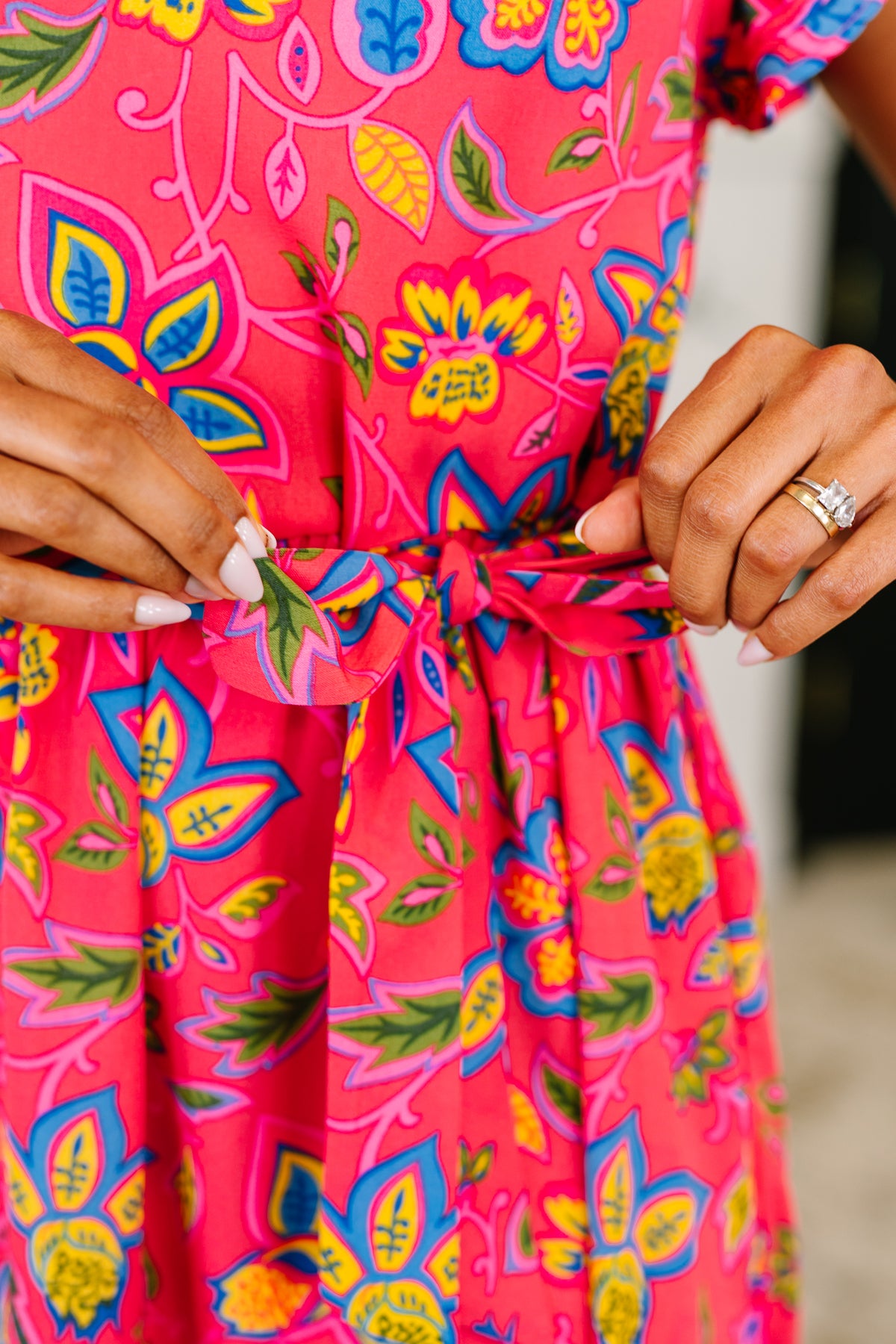 Polished and Pretty Waist Tie Tea Dress - 6/30/2026