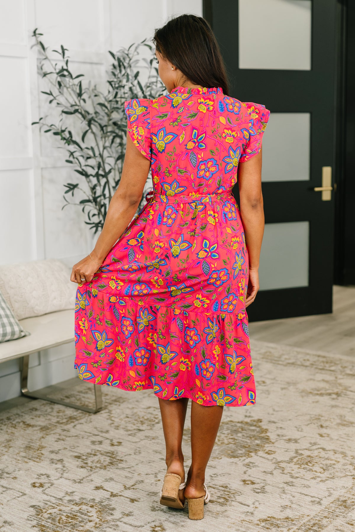 Polished and Pretty Waist Tie Tea Dress - 6/30/2026