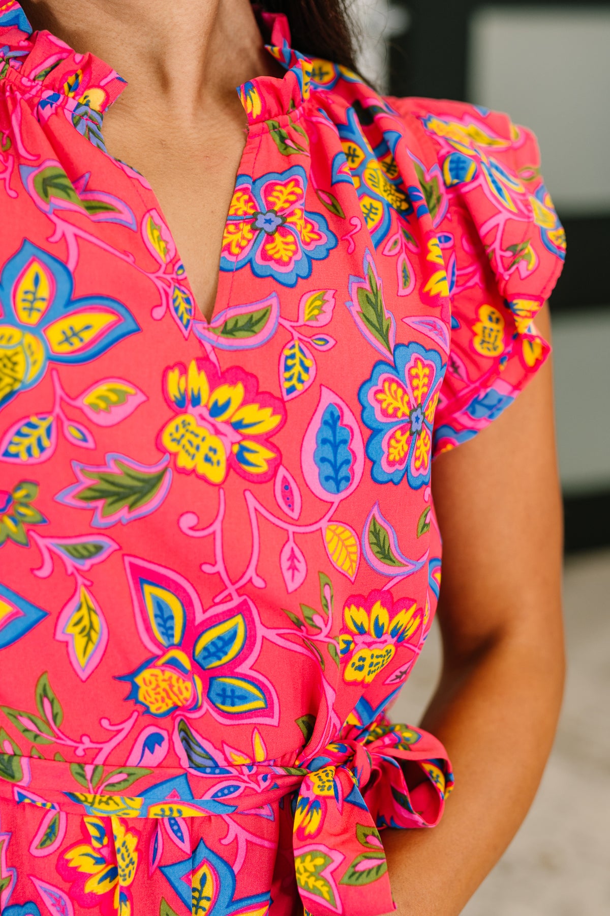Polished and Pretty Waist Tie Tea Dress - 6/30/2026