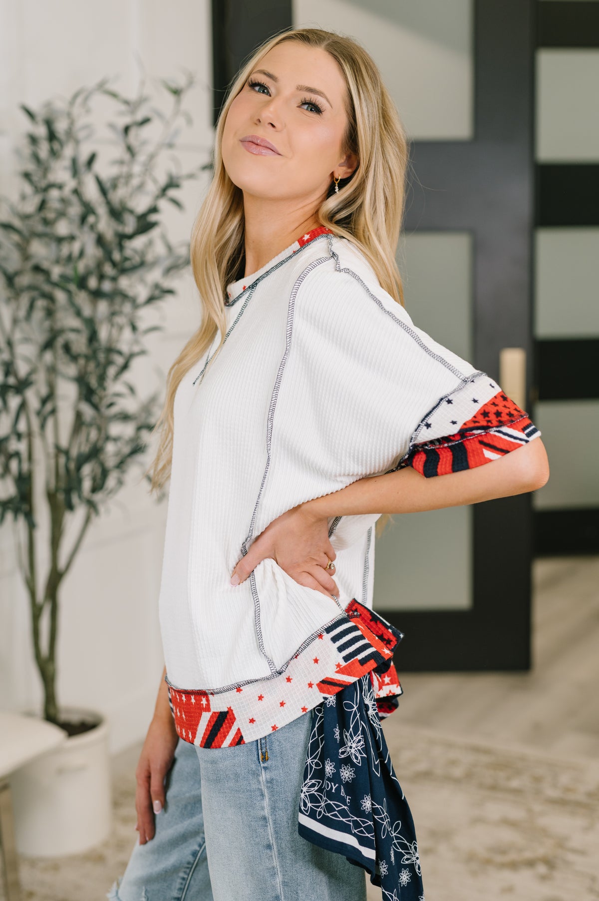 Pretty Prideful Patchwork Detail Top - 6/16/2026