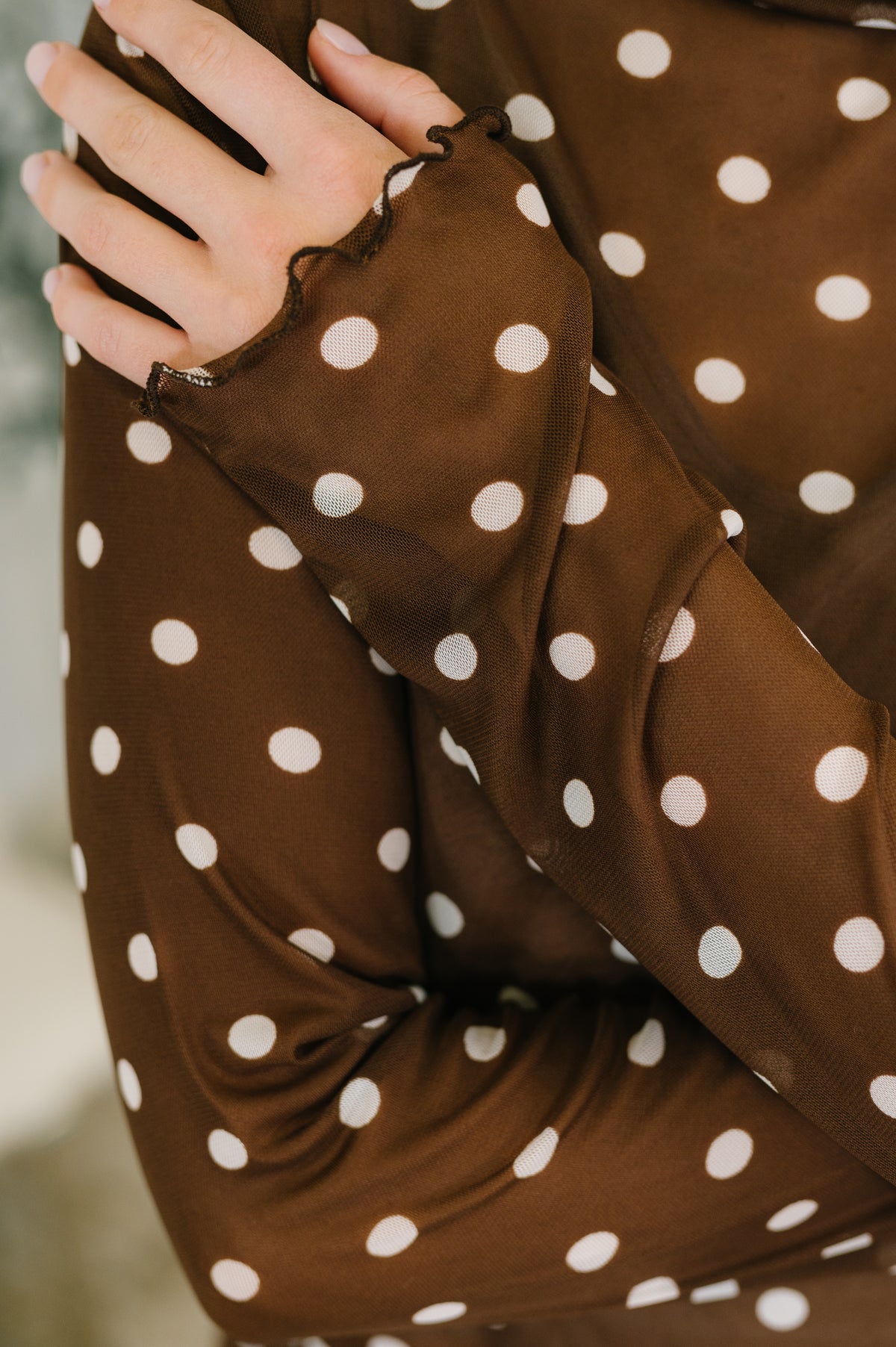 Pretty Woman Polka Dot Mesh Layering Top - 11/3/2026