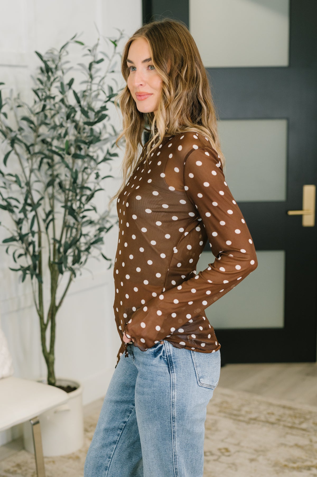 Pretty Woman Polka Dot Mesh Layering Top - 11/3/2026