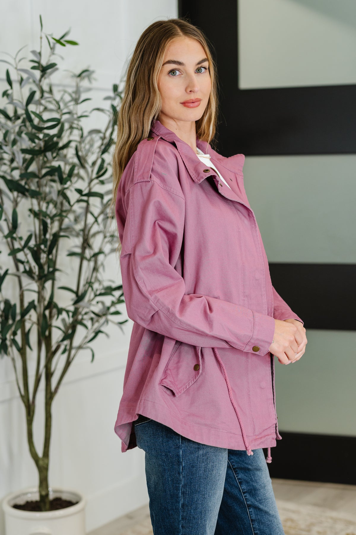 Puddle Jumper Full Front Zip Up Jacket in Mauve - 8/19/2025