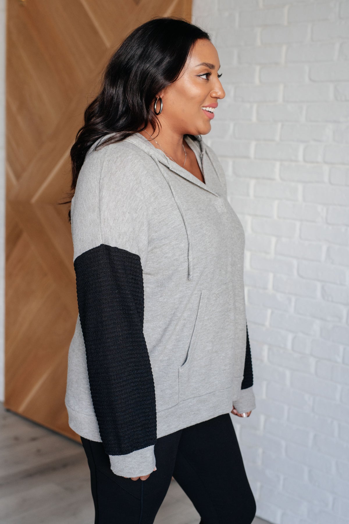 Pull Up Your Sleeves Color Block Hoodie -9/30/2025