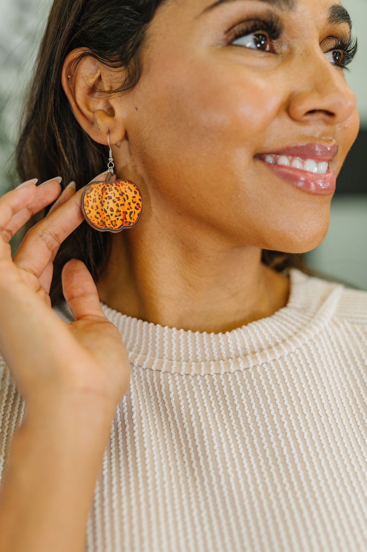 Pumpkin Prowl Earrings in Orange - 9/19/2025