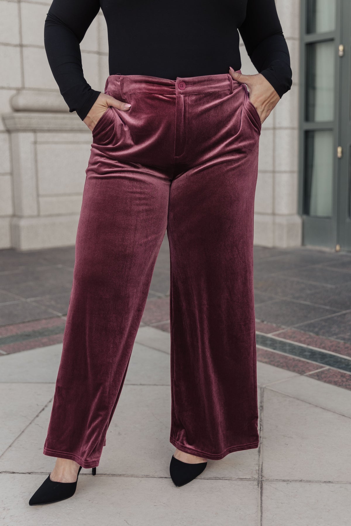 High Society Velvet Wide Leg Trousers - 11/6/2023