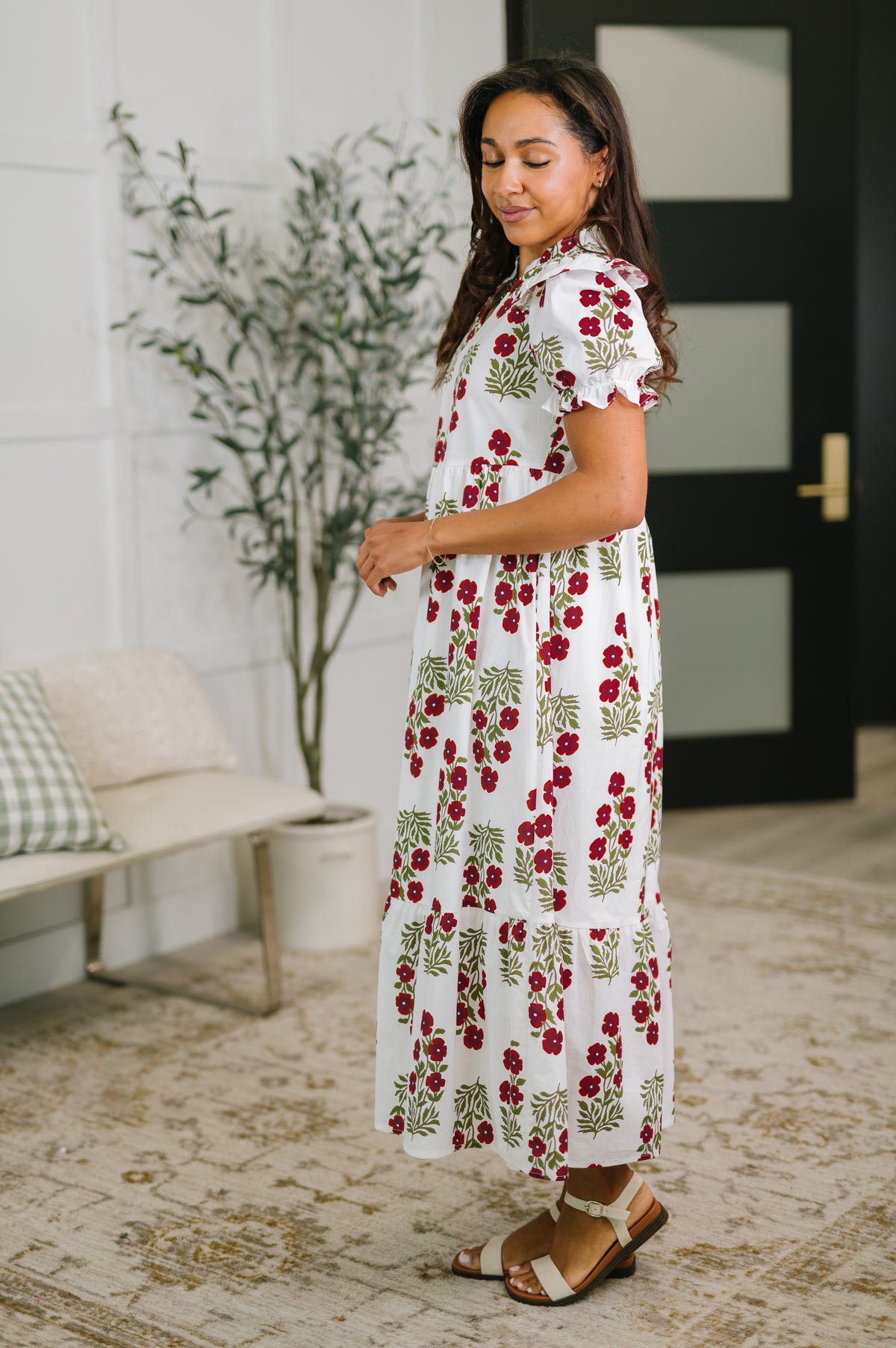 Quiet Life Notch Neck Tiered Dress in White - 5/5/2026 NEW