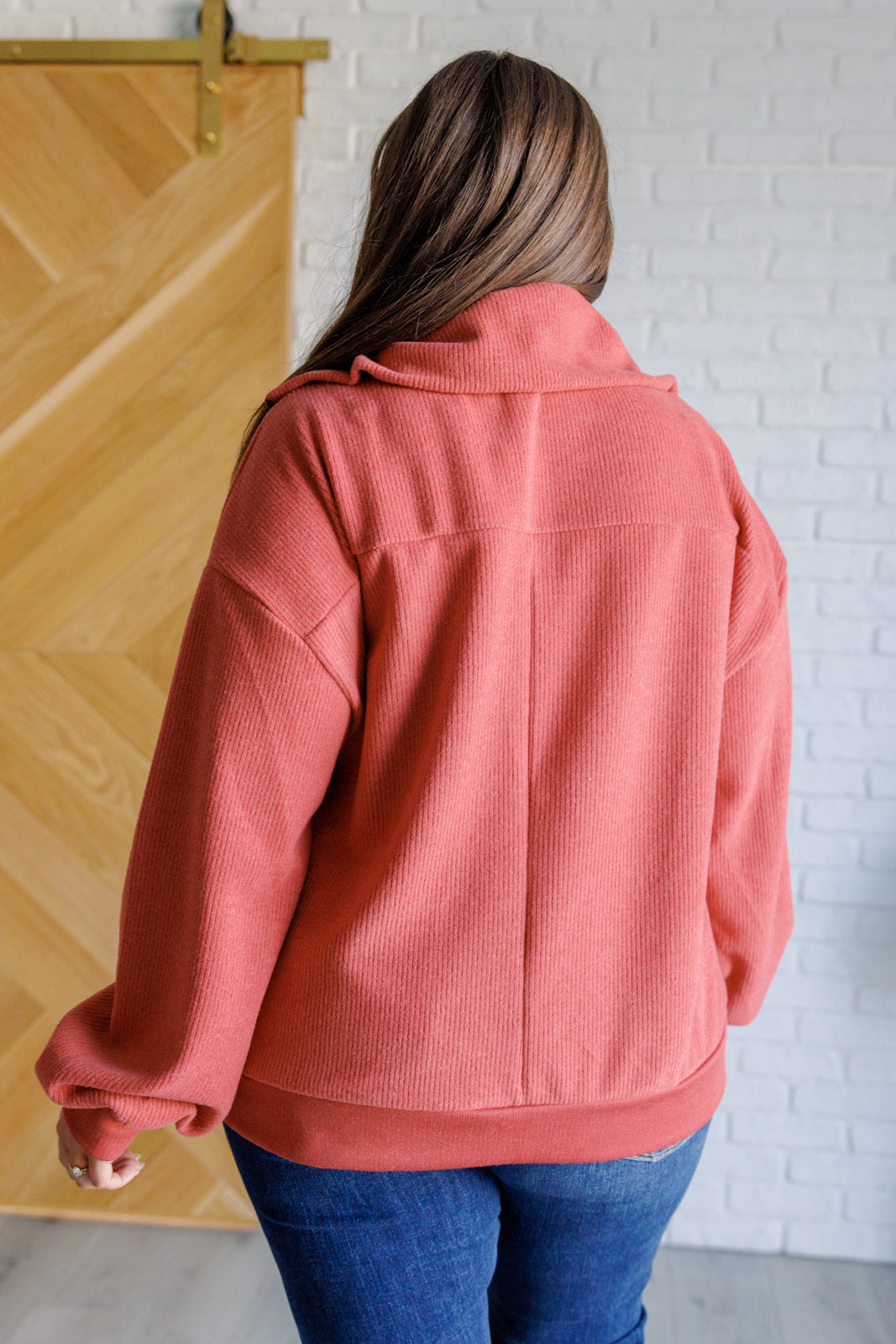 Quite the Impression Half Zip Pullover in Rust - 9/26/2024