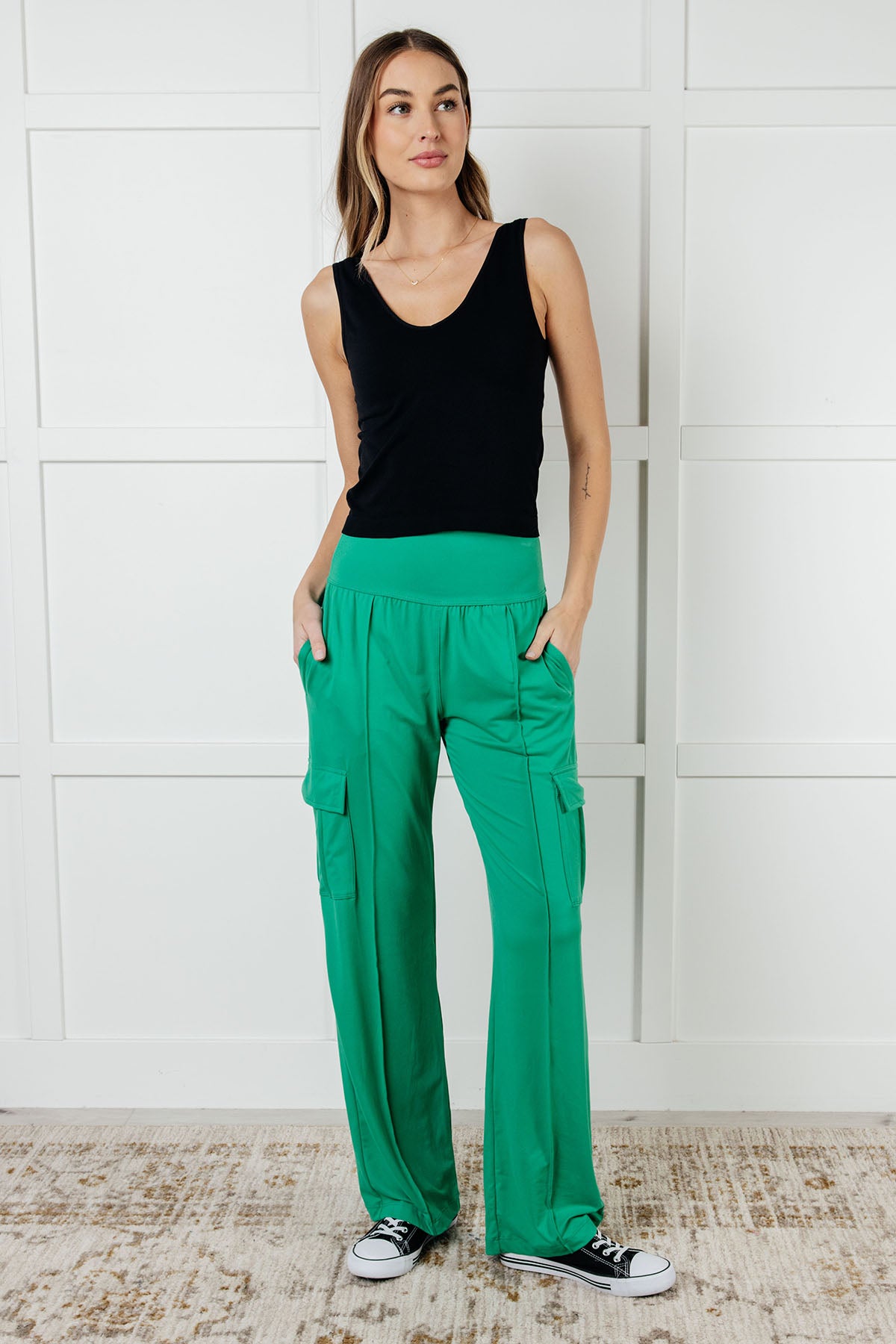 Race to Relax Cargo Pants in Emerald Green - 1/2/2025