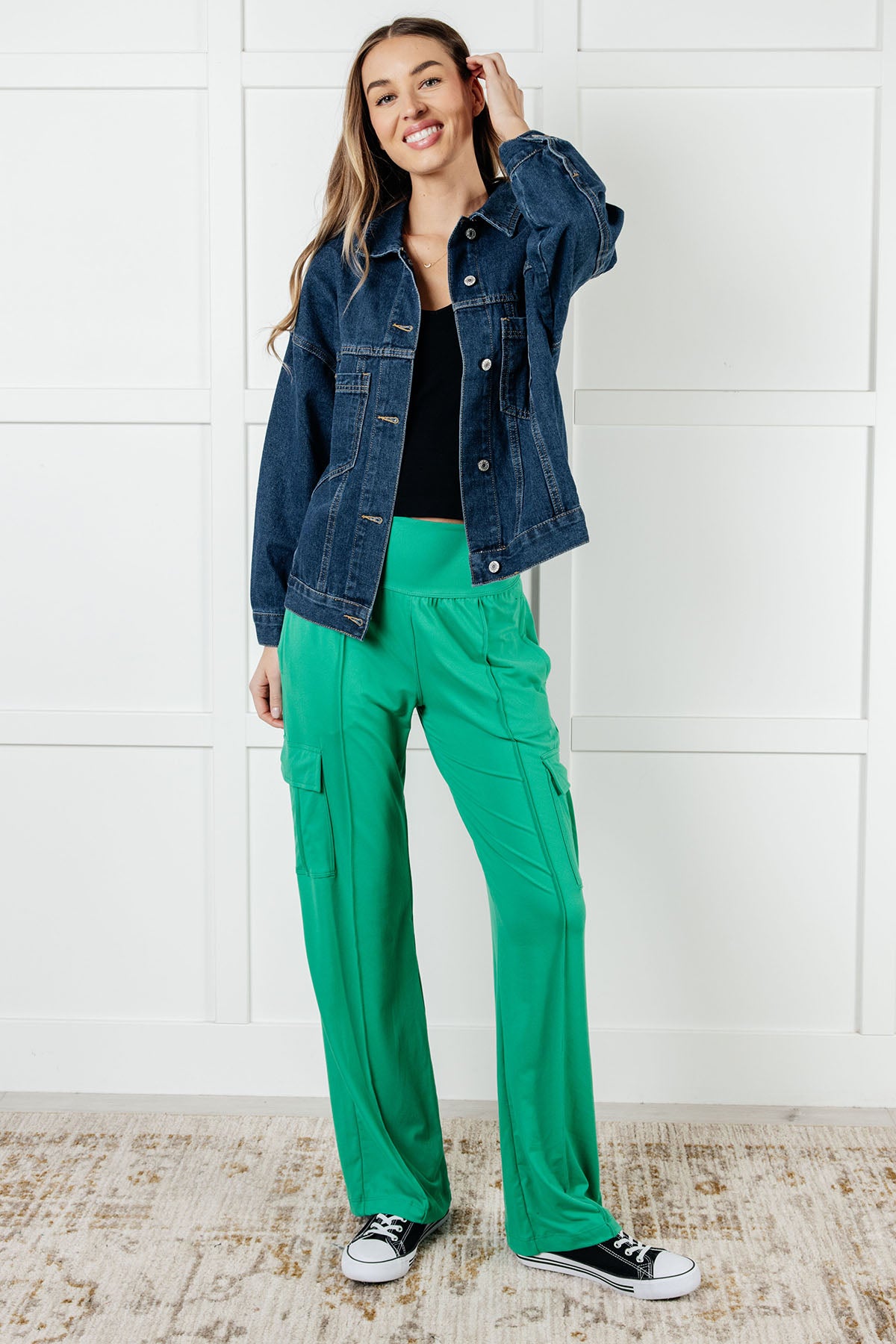 Race to Relax Cargo Pants in Emerald Green - 1/2/2025