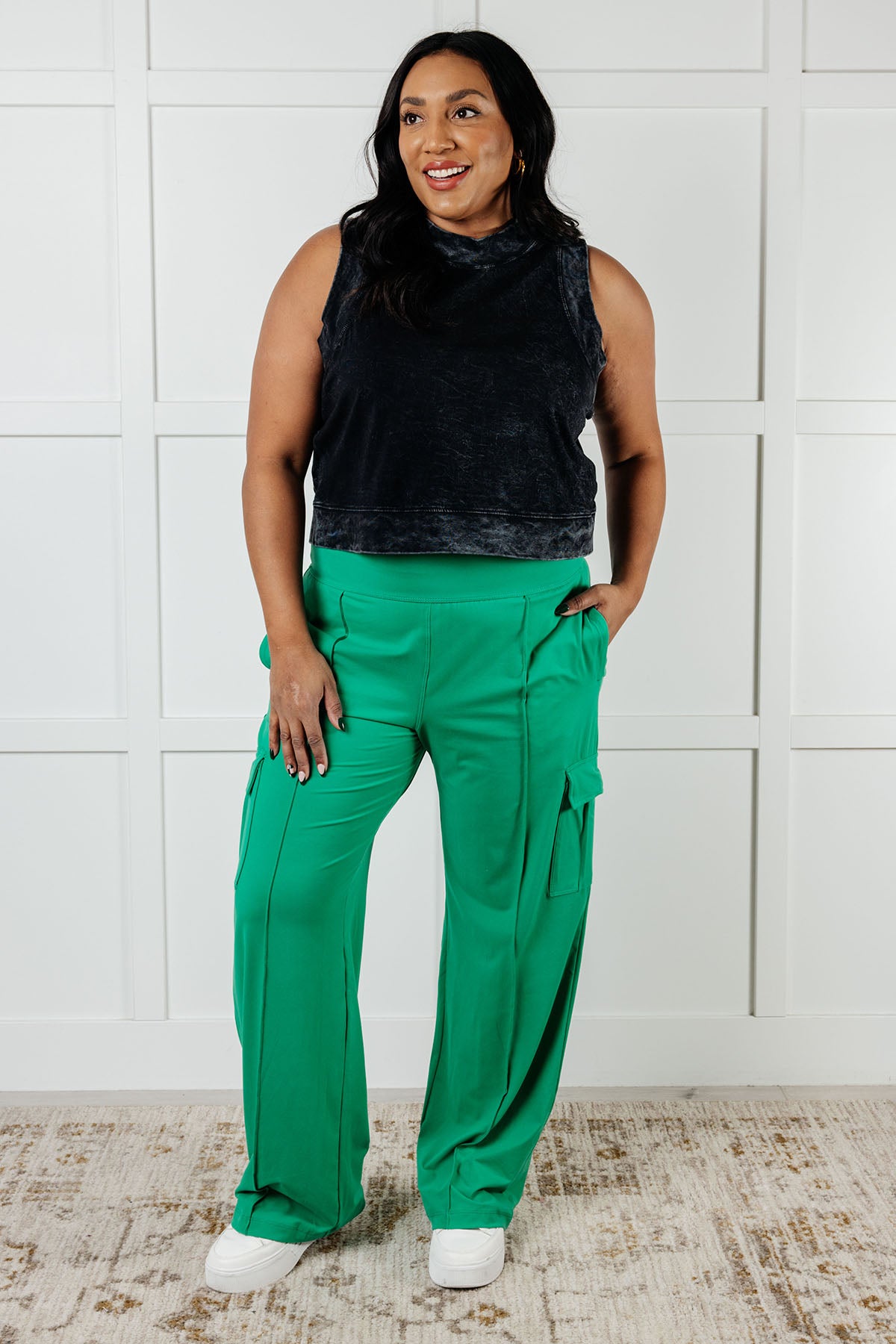 Race to Relax Cargo Pants in Emerald Green - 1/2/2025