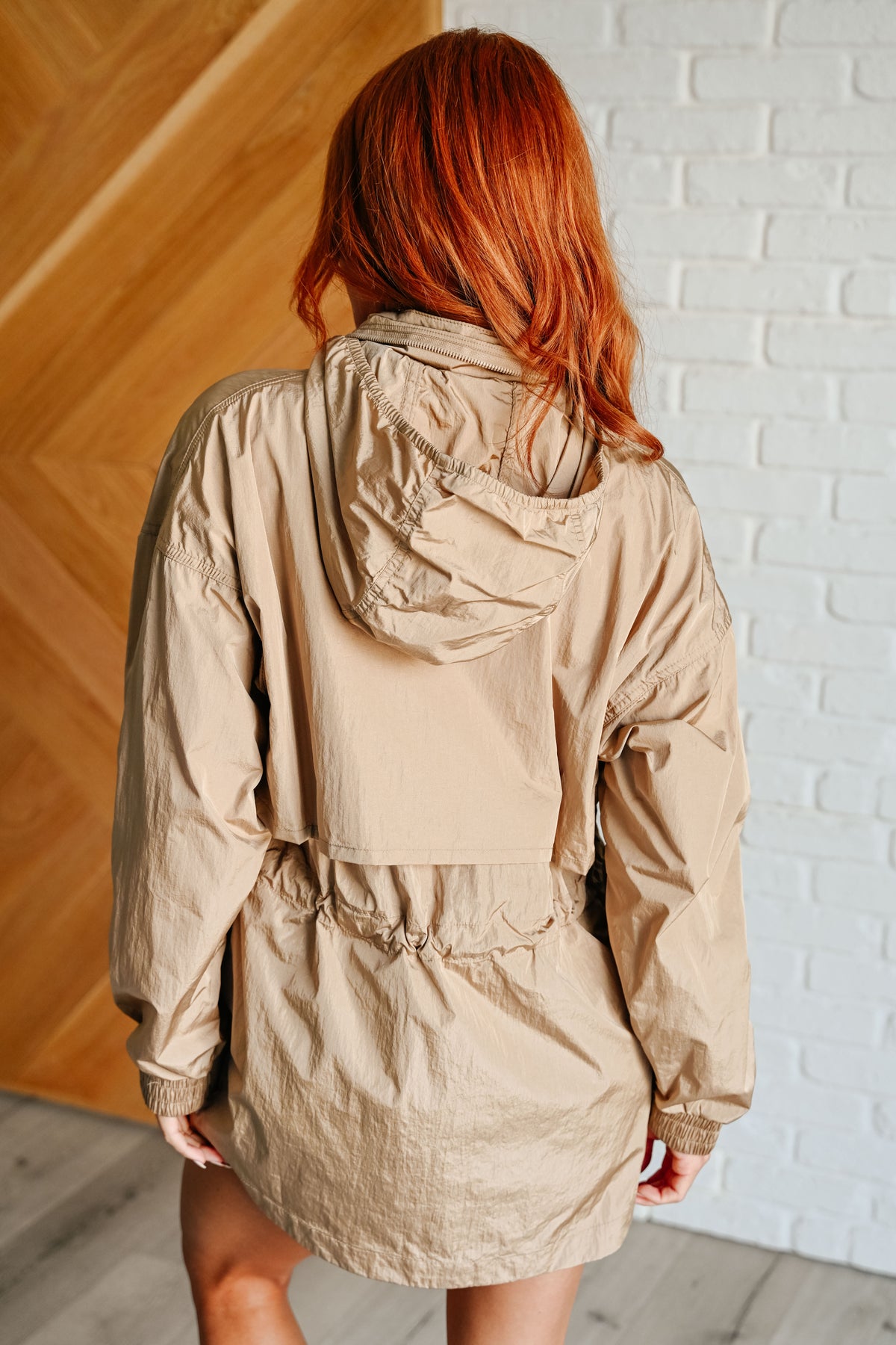 Rain, Rain Go Away Parachute Jacket in Camel - 8/15/2024