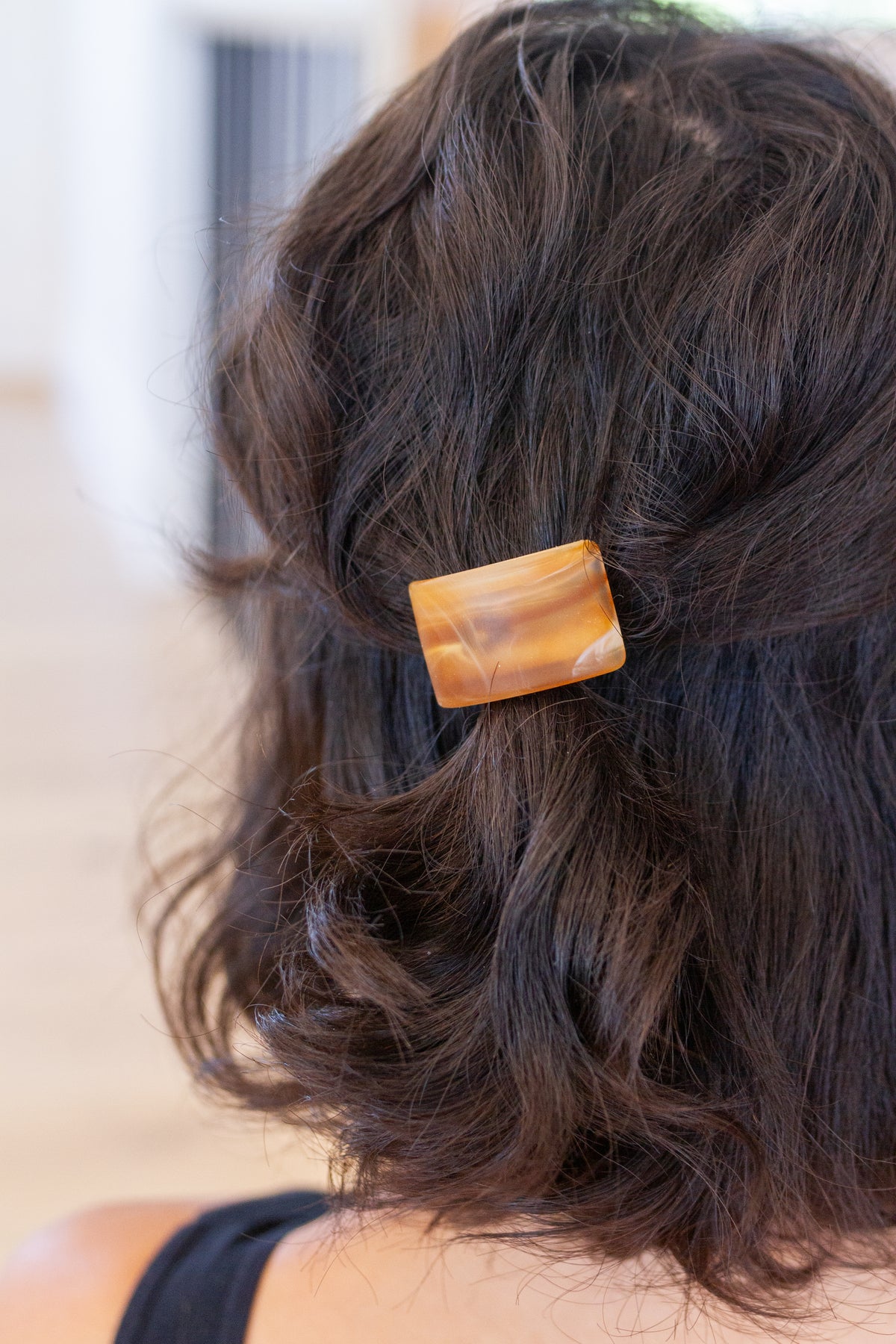 Rectangle Cuff Hair Tie Elastic in Amber - 10/26/2026