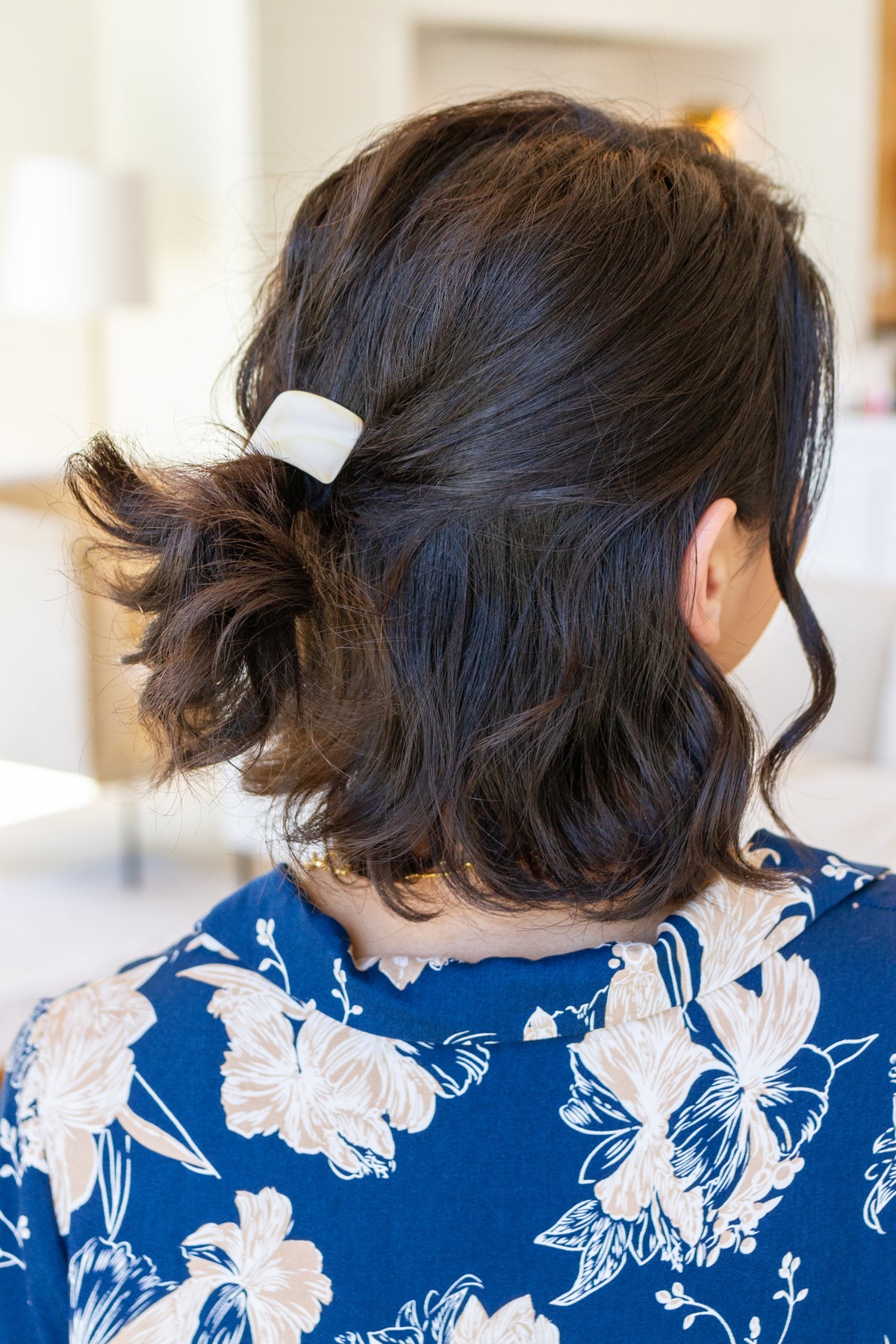 Rectangle Cuff Hair Tie Elastic in Ivory - 10/26/2026