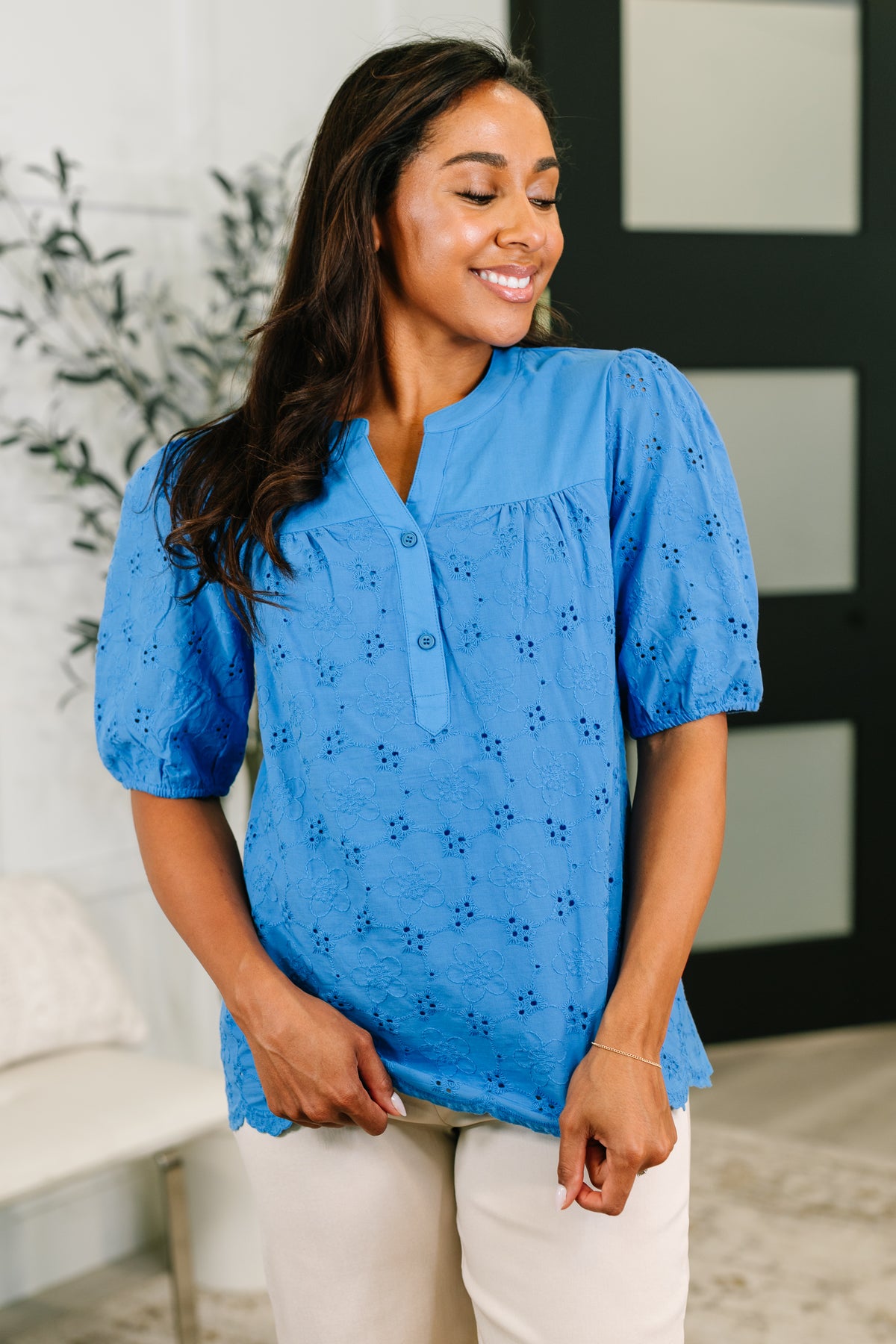 Refined Darling Eyelet Blouse  - 6/23/2026