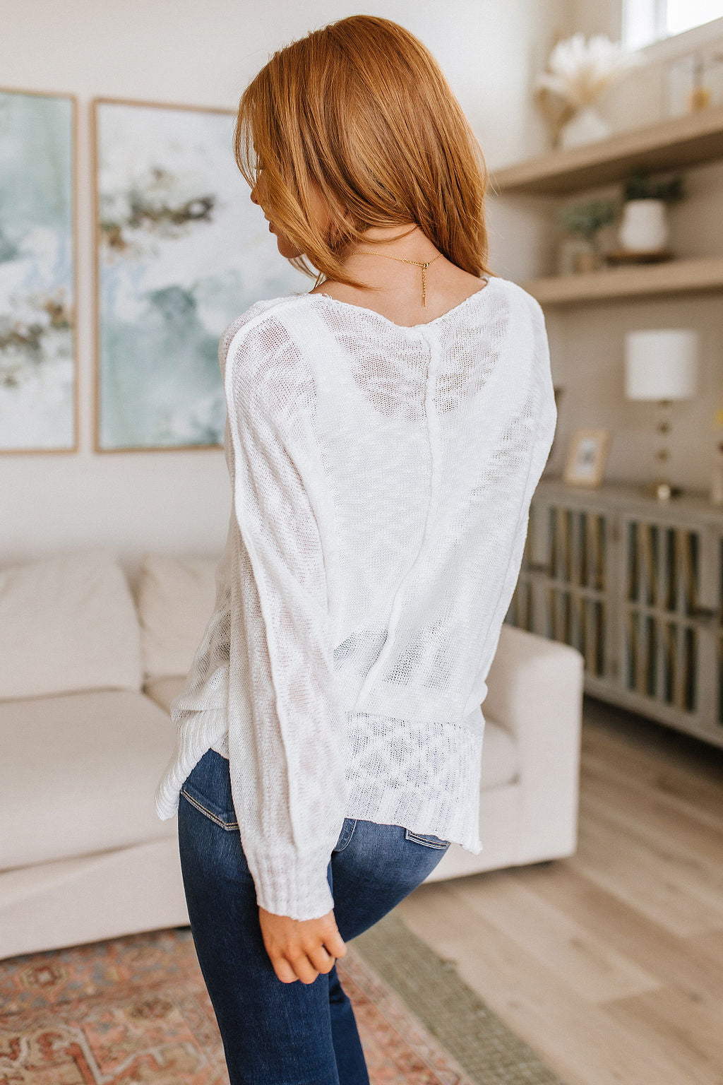 Relax With Me Knit Top in White - 6/13/2023