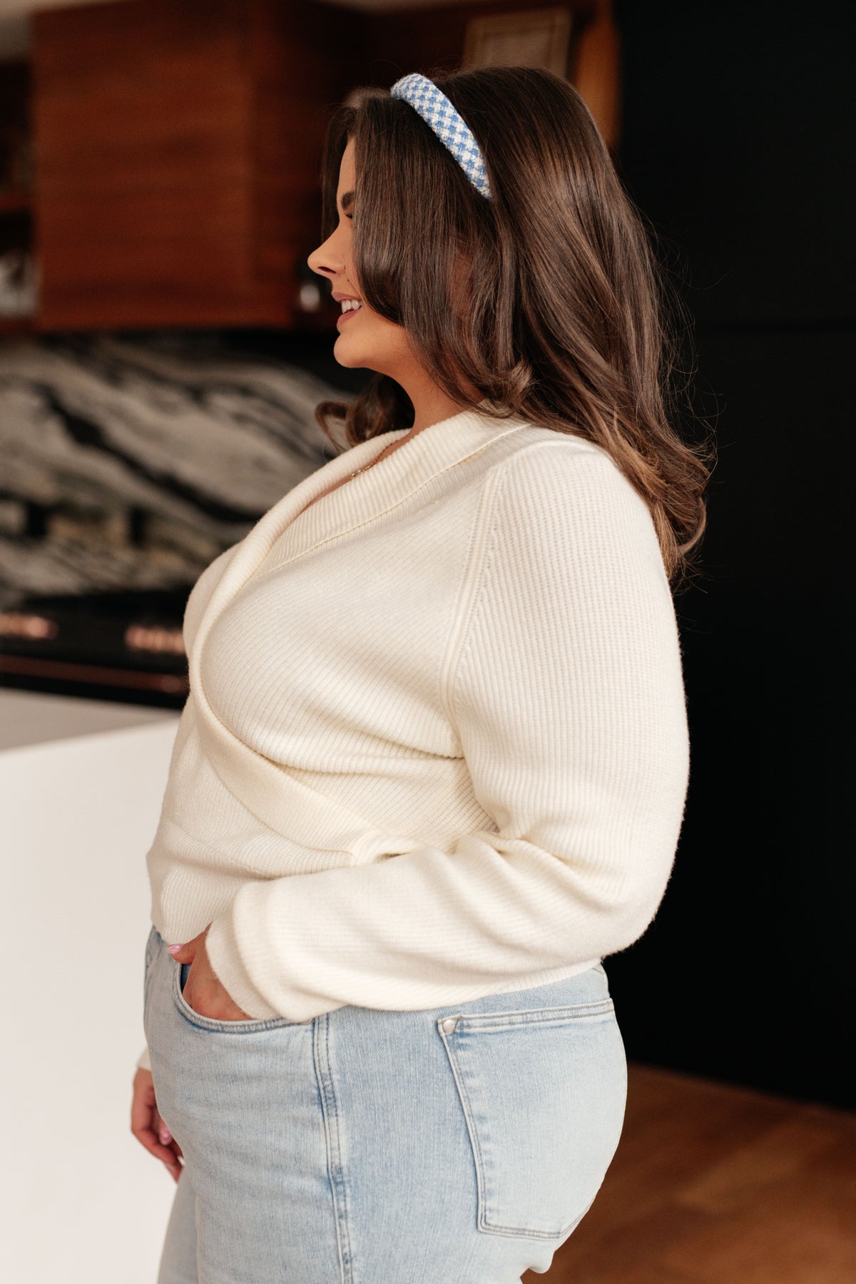 Requisite Request Surplice Crop Sweater - 10/6/2025