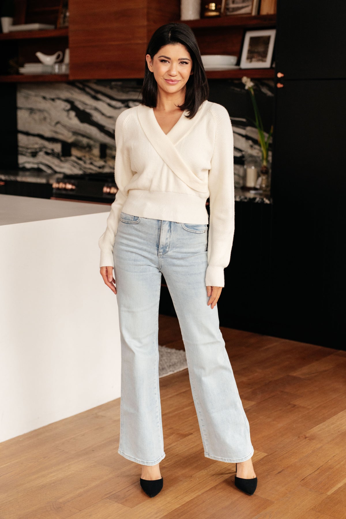 Requisite Request Surplice Crop Sweater - 10/6/2025