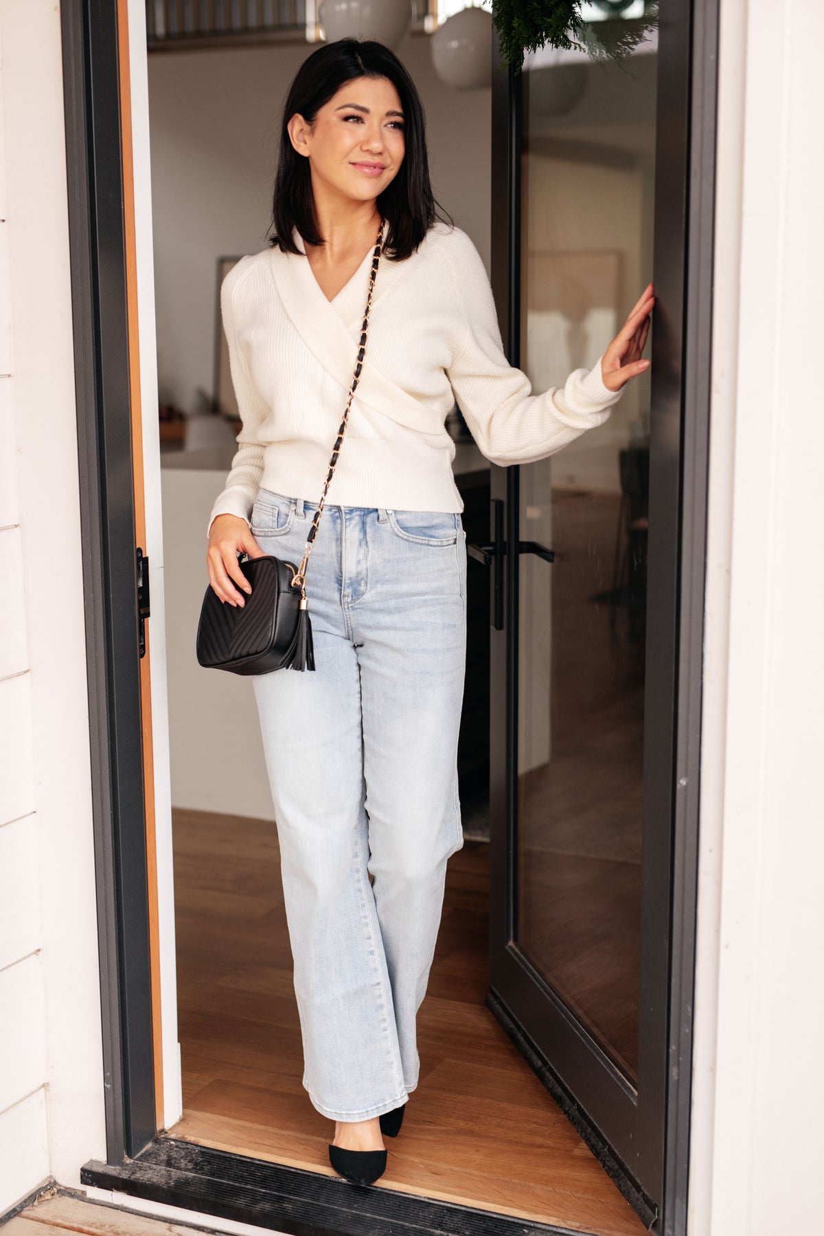 Requisite Request Surplice Crop Sweater - 10/6/2025