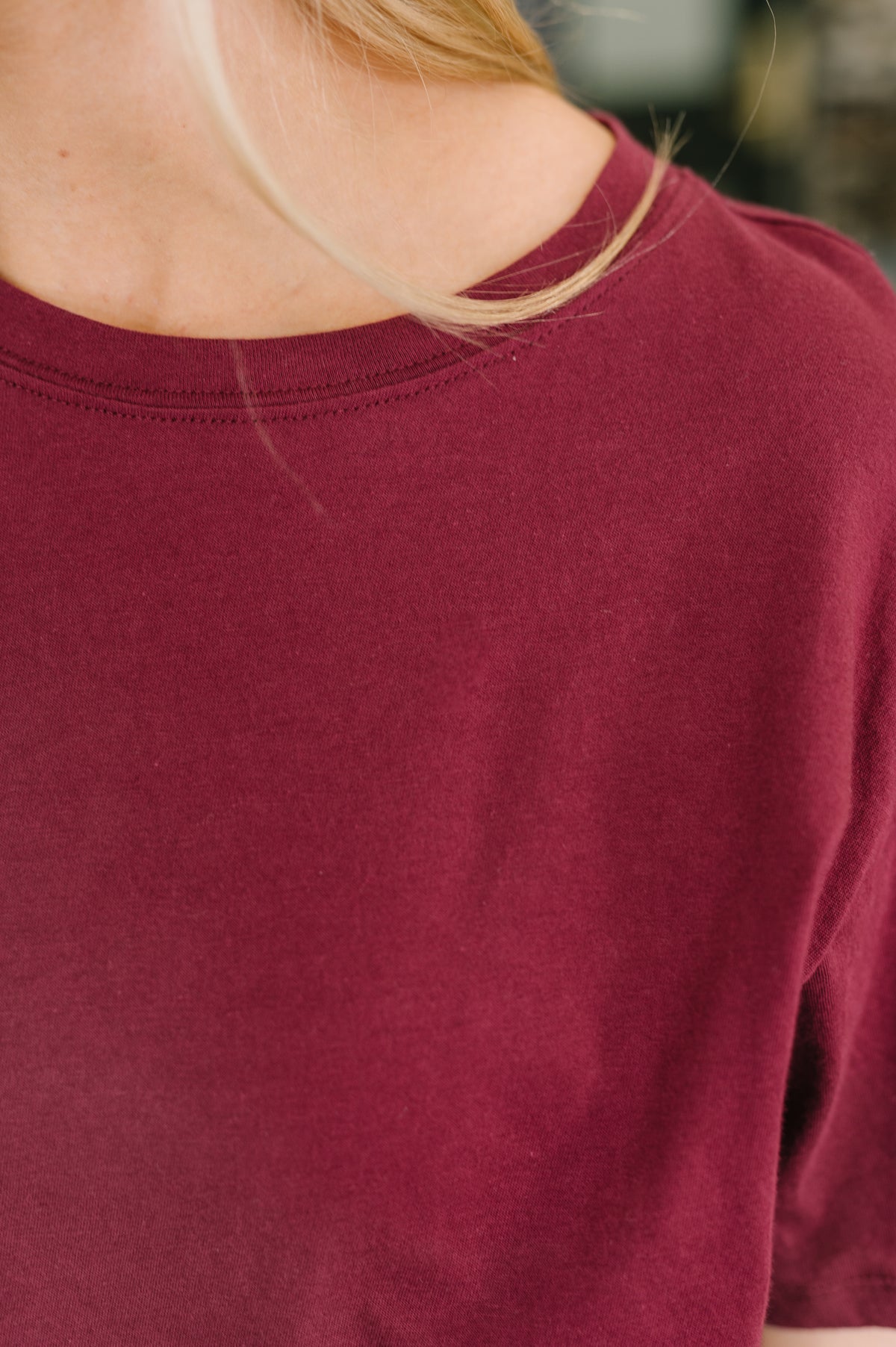 Rest Assured Basic Relaxed Tee in Cabernet - 6/17/2026