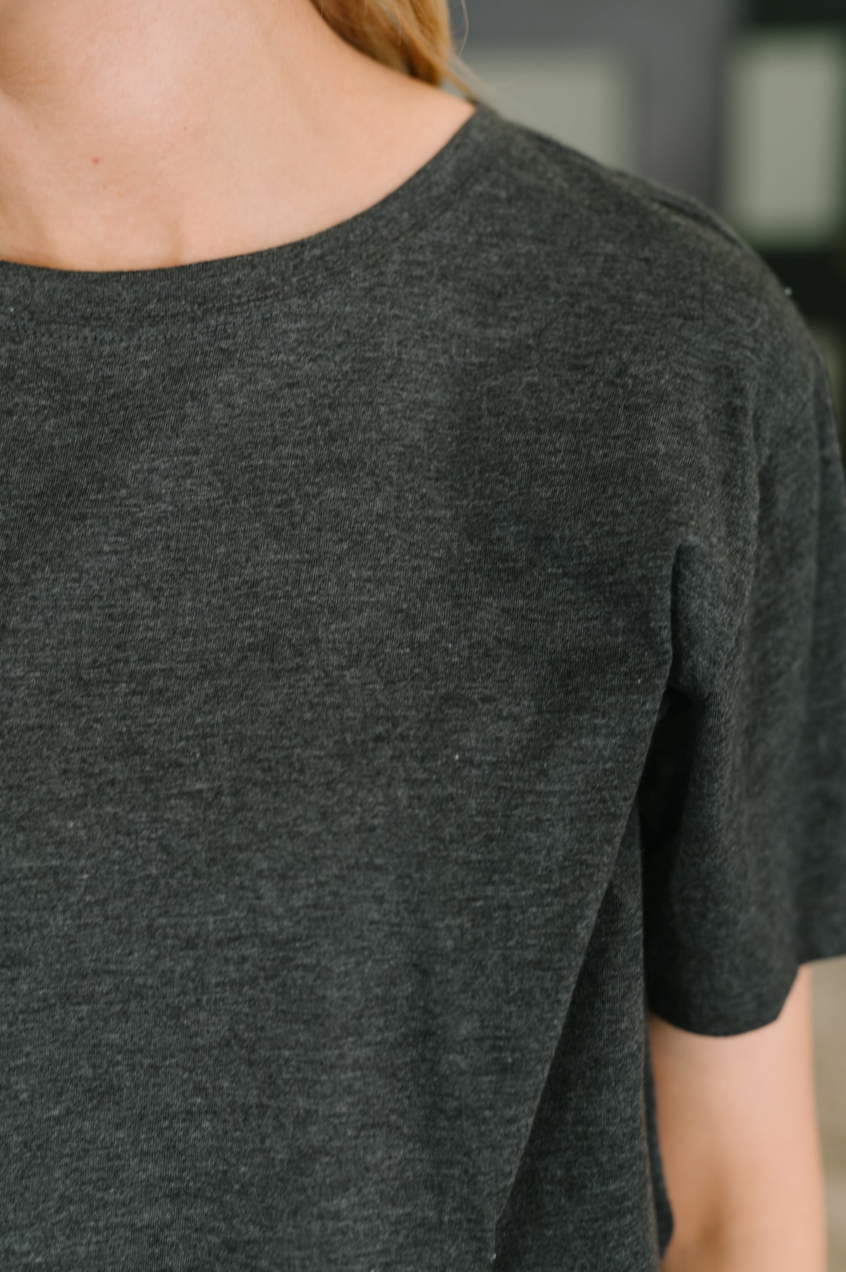 Rest Assured Basic Relaxed Tee in Charcoal - 6/17/2026