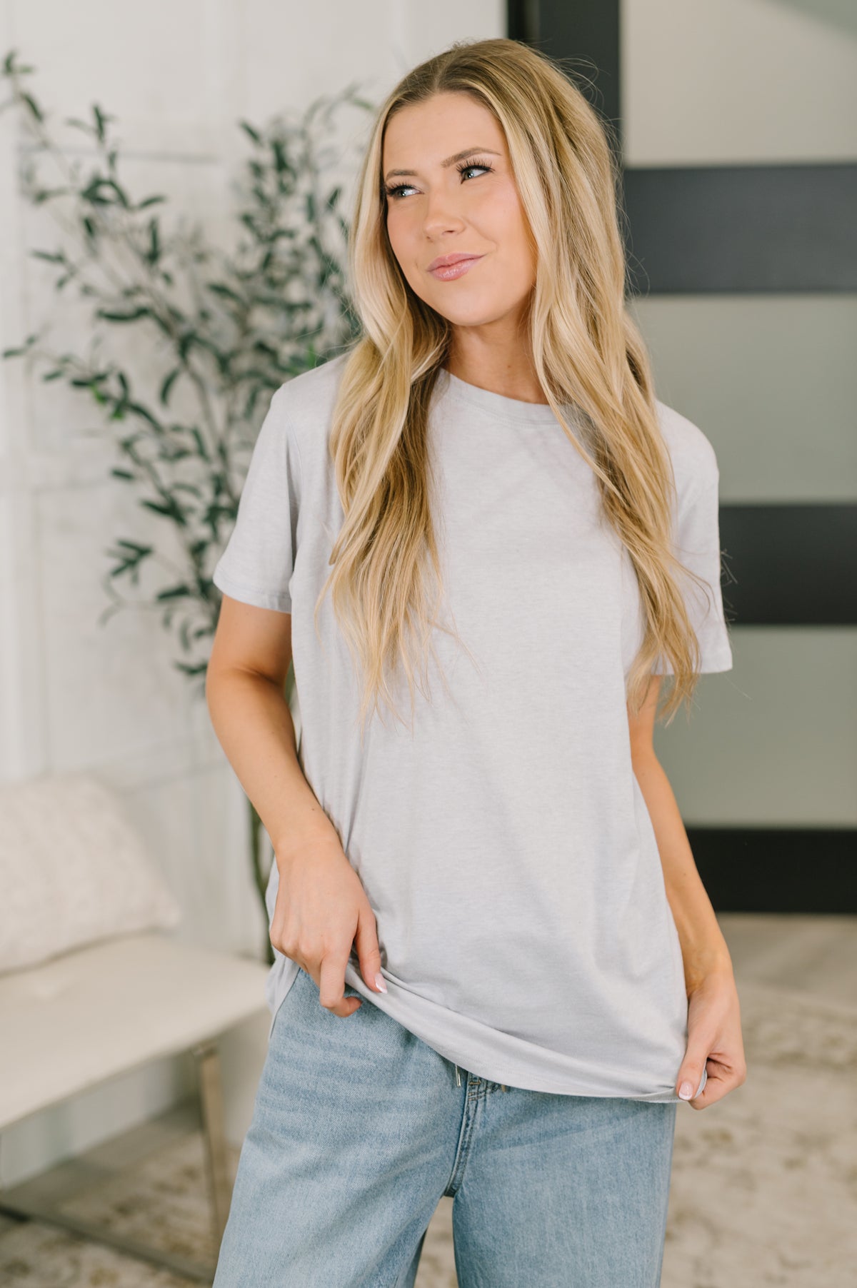 Rest Assured Basic Relaxed Tee in Heather Grey - 6/17/2026