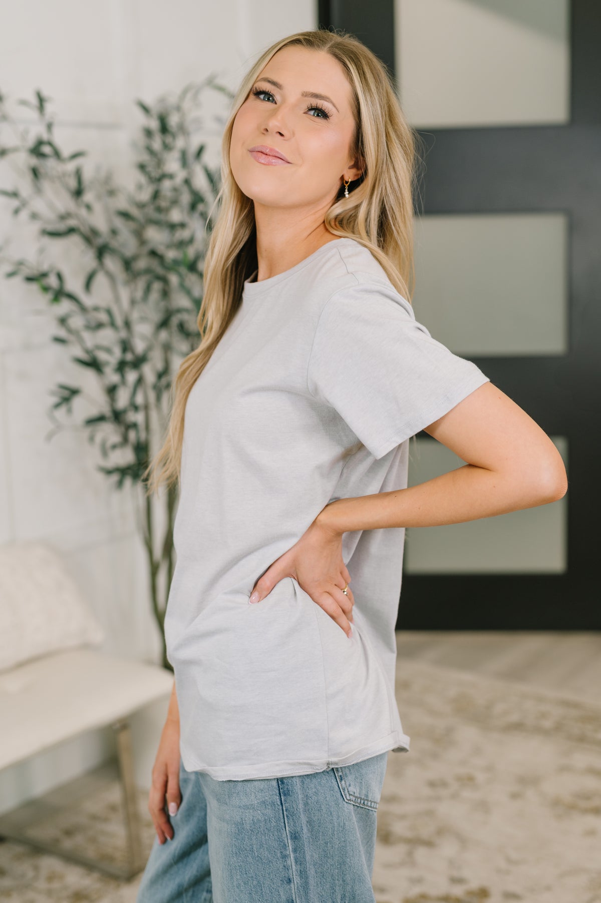 Rest Assured Basic Relaxed Tee in Heather Grey - 6/17/2026