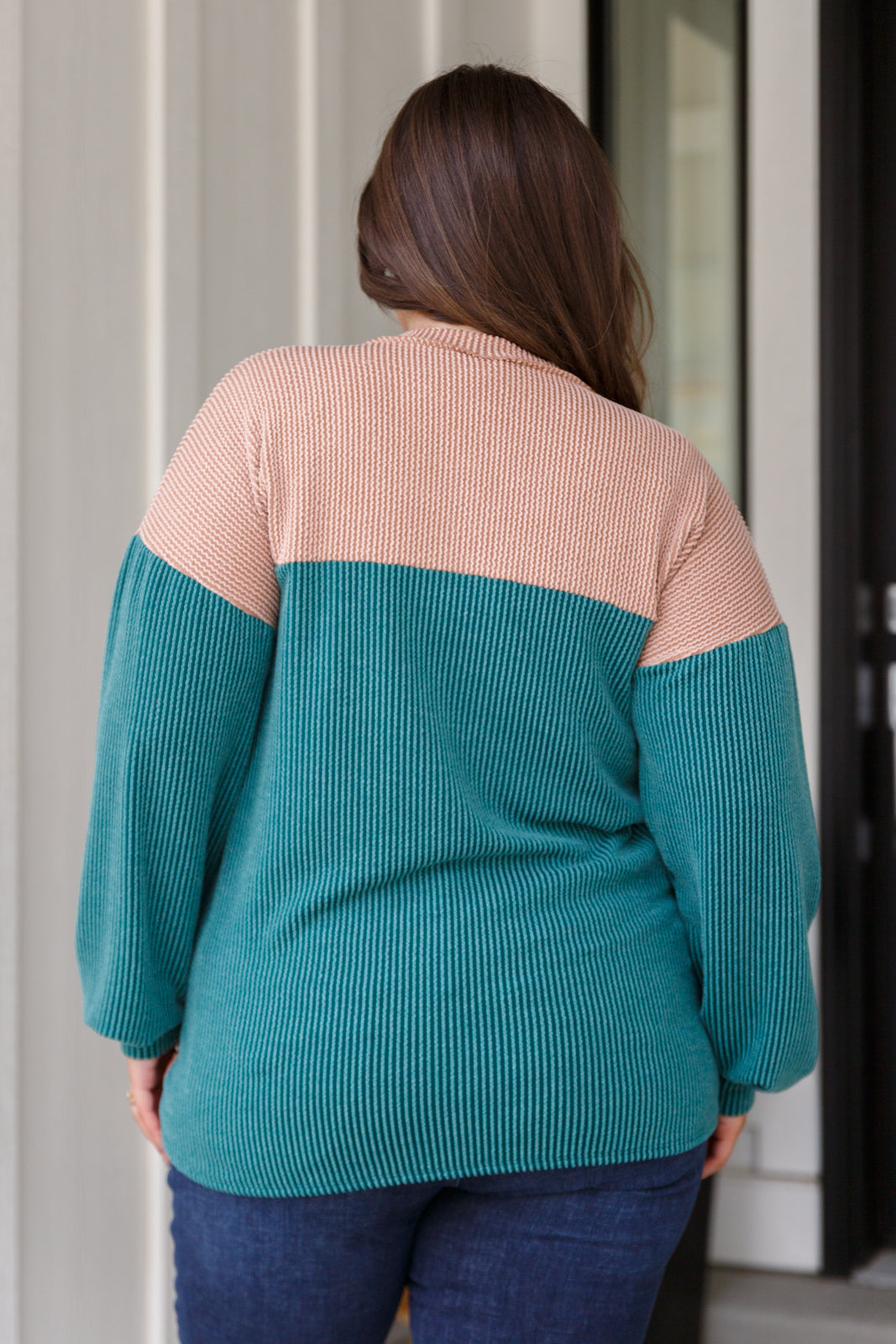 Retro and Ribbed Floral Color Block Top - 10/18/2024