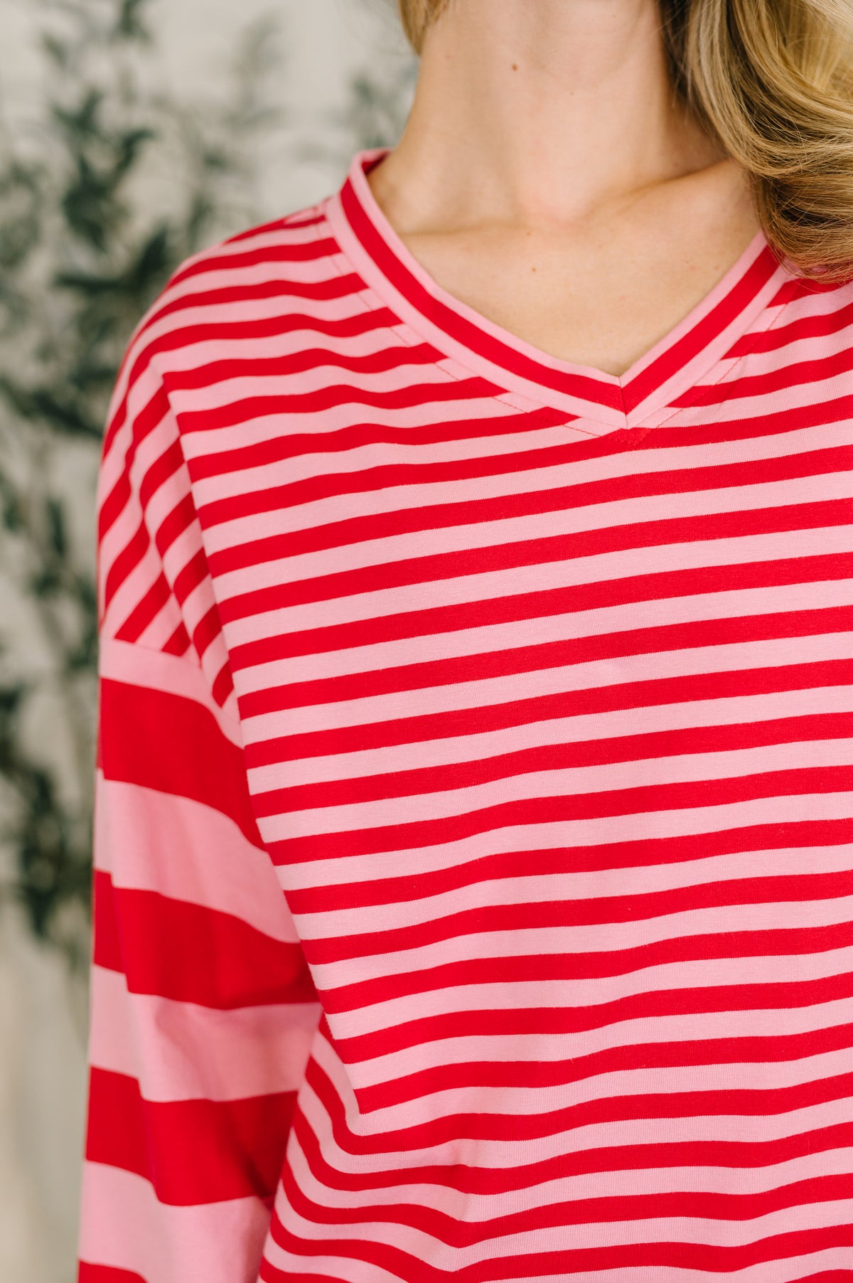 Rhythm & Rows V-Neck Drop Shoulder Pullover - 1/20/2026