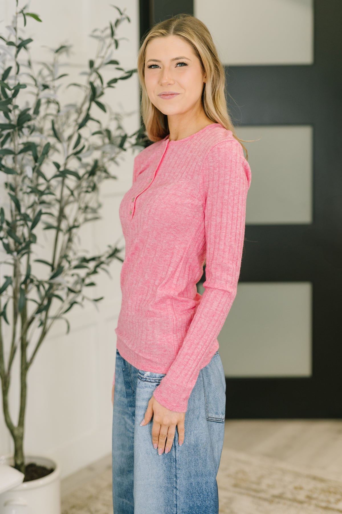 Ribbed Long Sleeve in Fuchsia - 2/10/2026