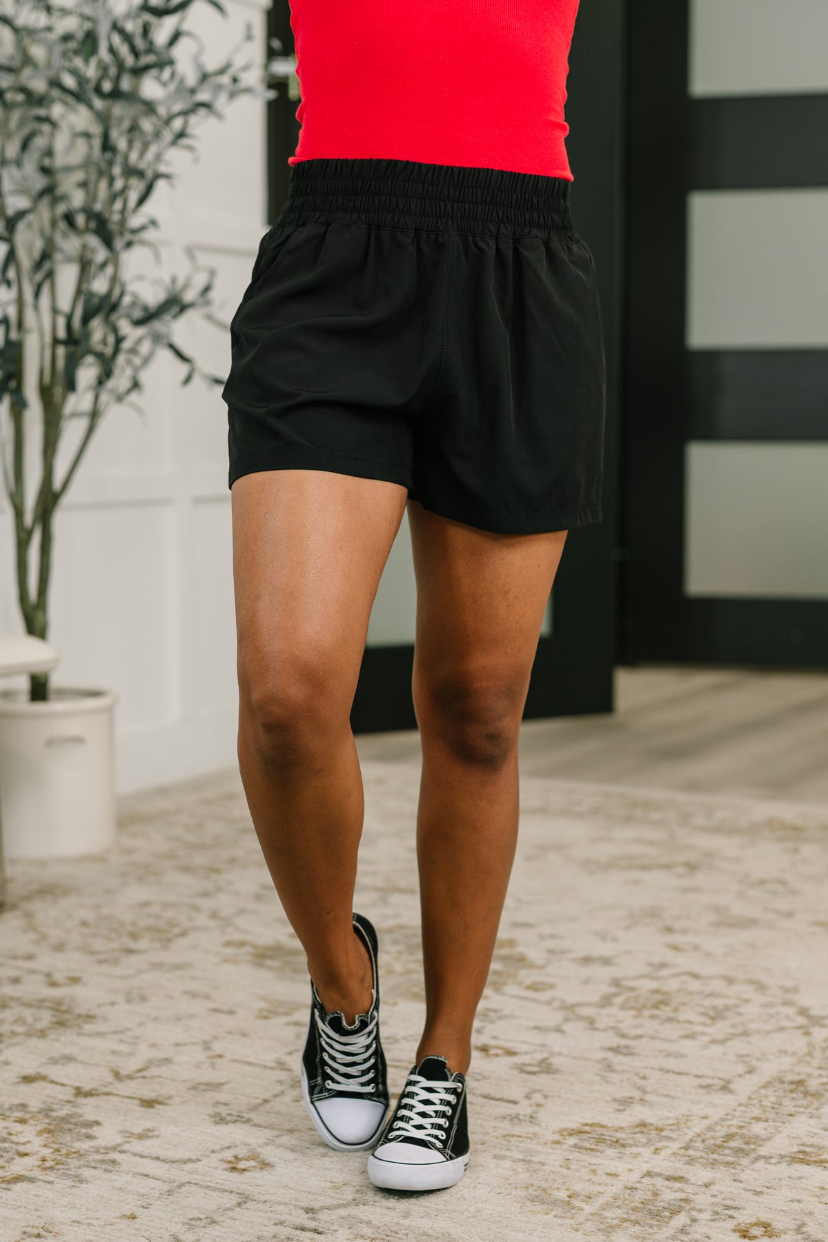 Rile Me Up High Waisted Shorts in Black - 6/24/2026