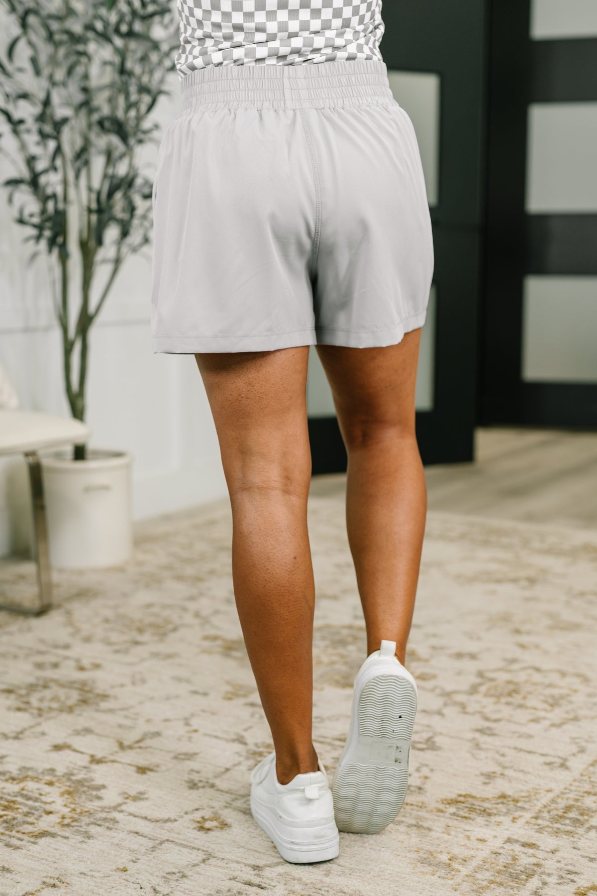 Rile Me Up High Waisted Shorts in Light Grey - 6/24/2026